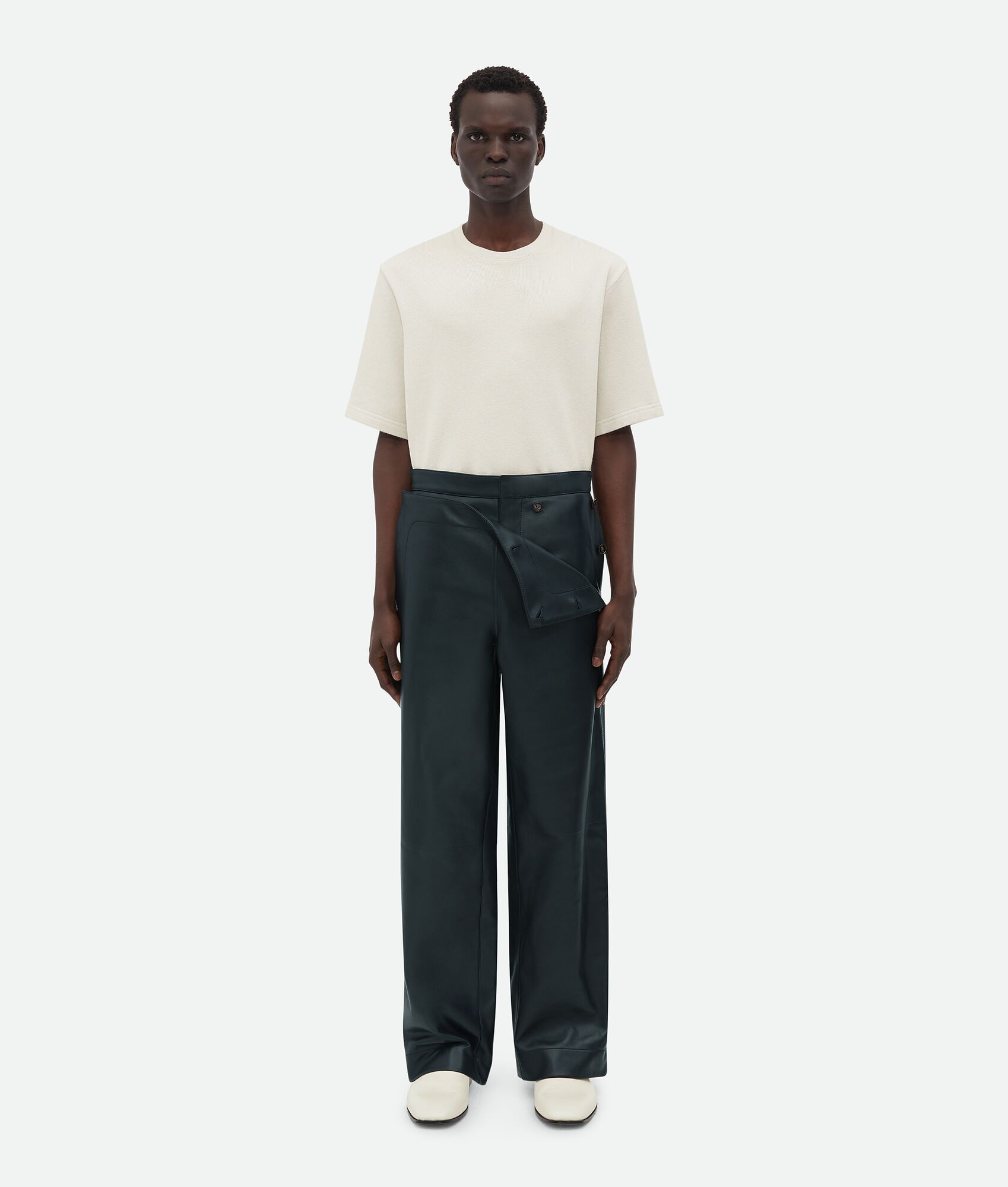 パンツ Bottega Veneta Sailor Pants Bottega Veneta Men's Wide-Leg Pants with Sailor Flap