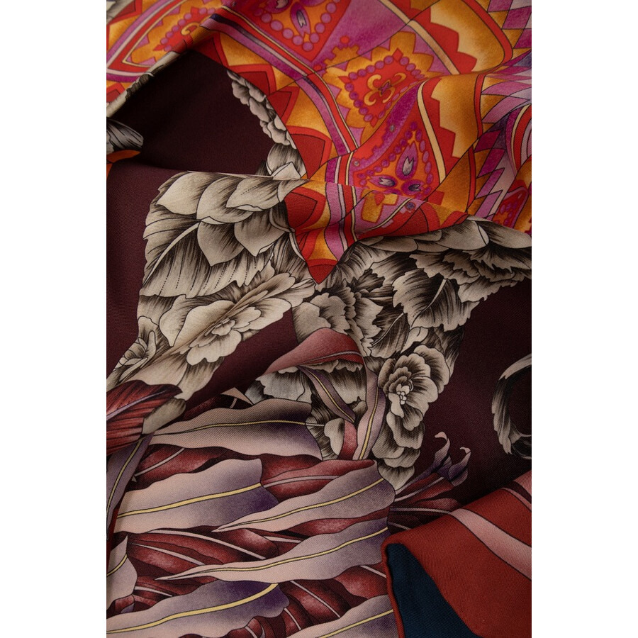 Salvatore Ferragamo Indian Print Silk Scarf. - 5