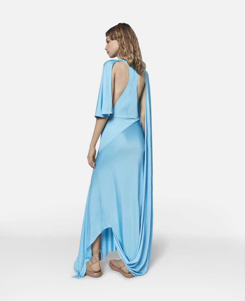 Asymmetric Cape Sleeve Dress 3