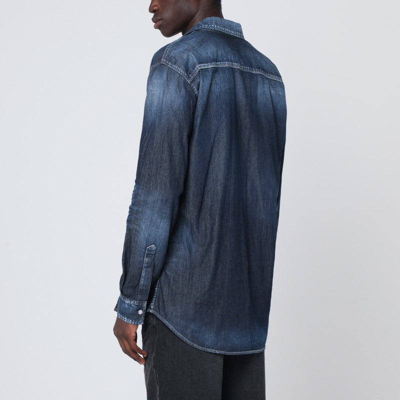 Dsquared2 Dan shirt in washed blue denim - 2