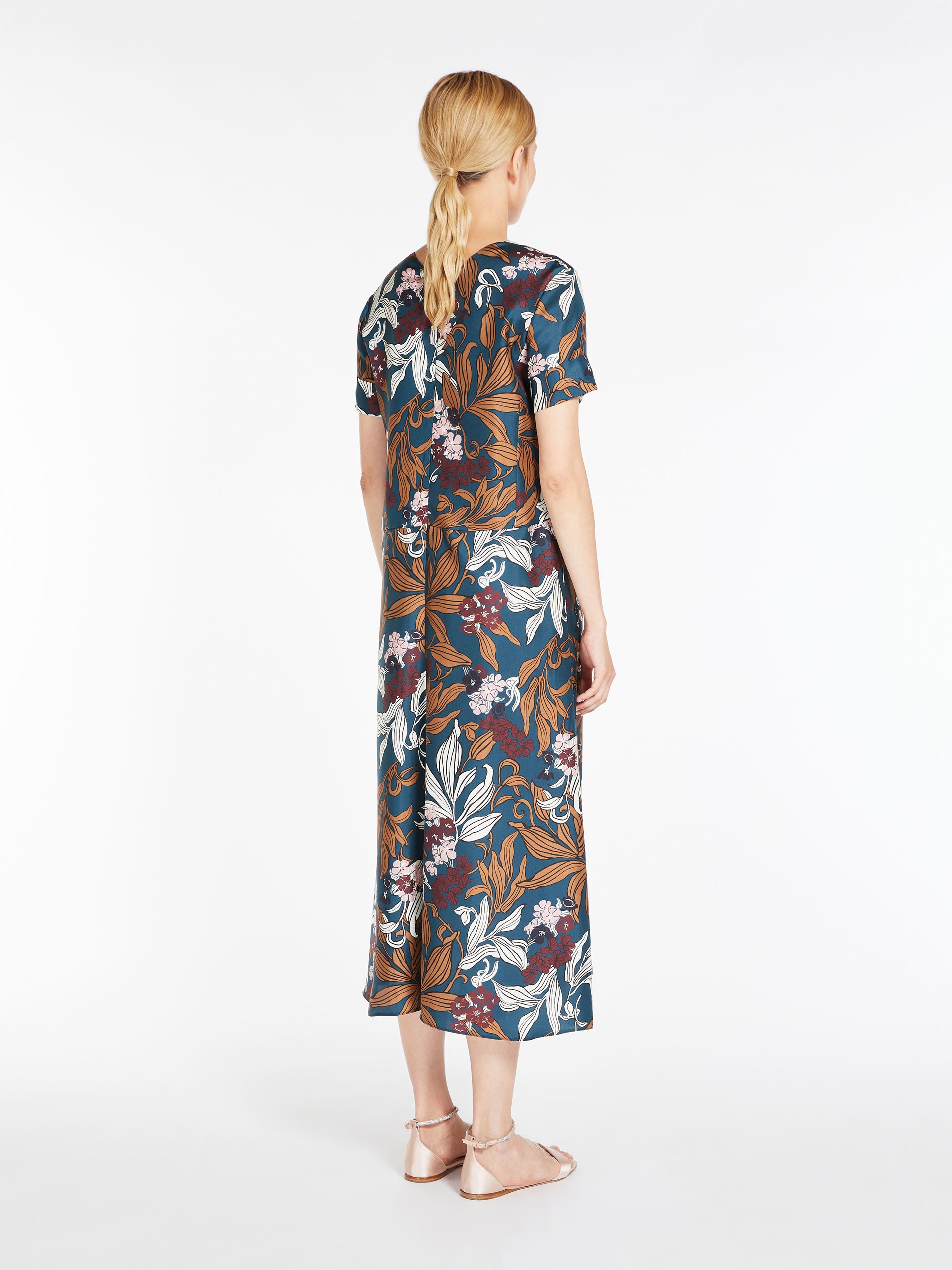 PAOLA Printed silk dress - 4