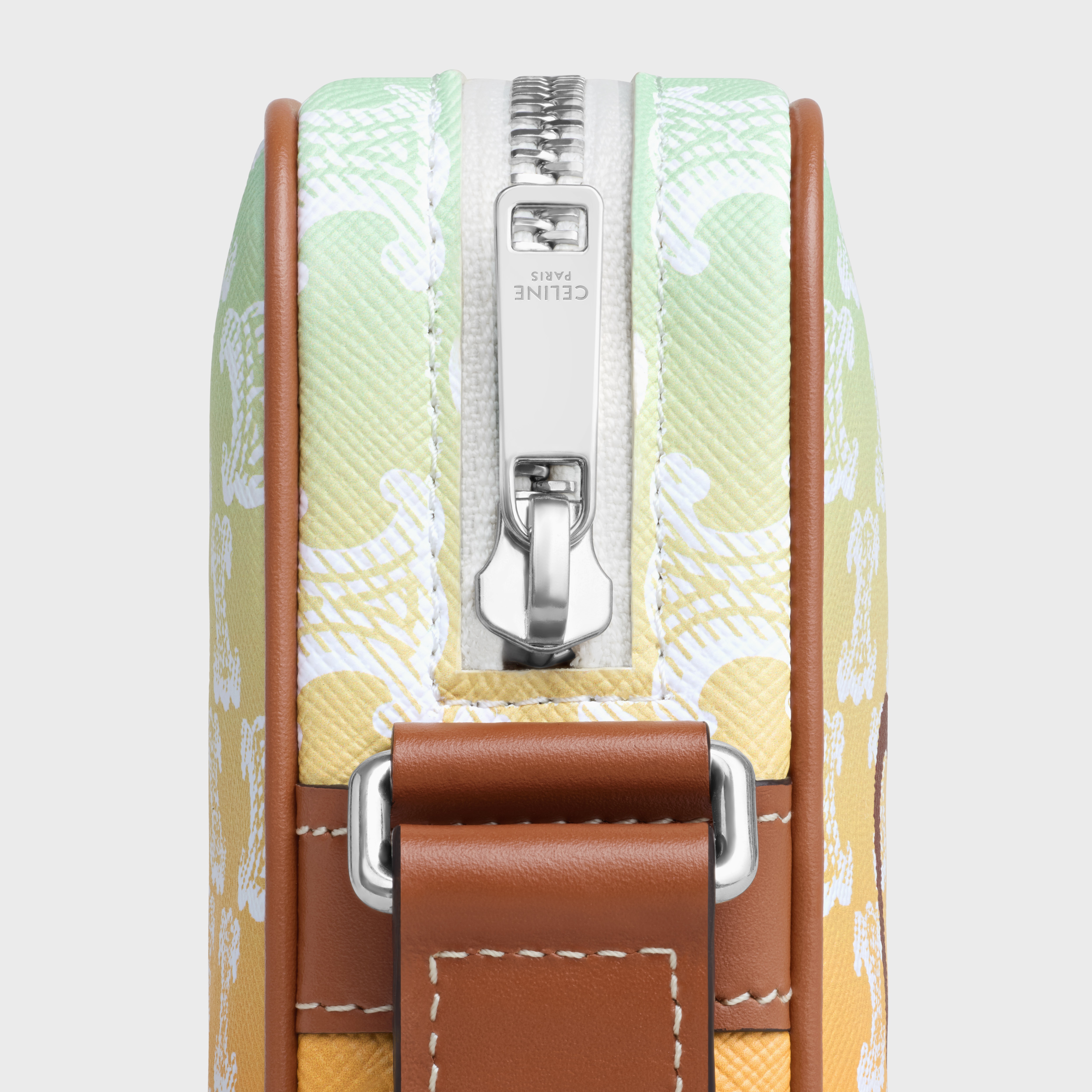 Medium Messenger Bag in TRIOMPHE CANVAS SUNSET AND CALFSKIN - 5