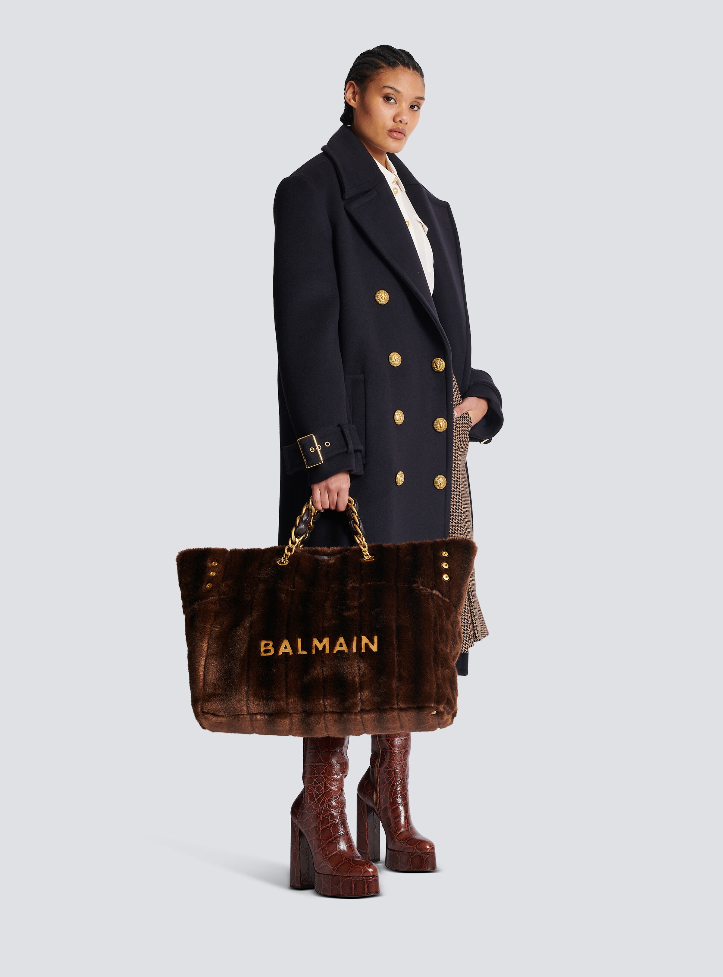 1945 Soft faux fur tote bag - 2