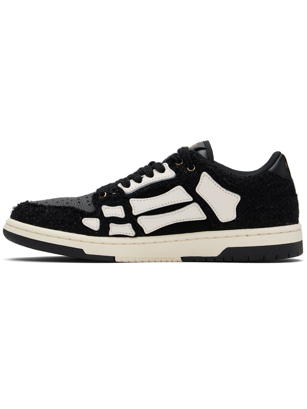 Black Boucle Skel Top Low Sneakers - 3