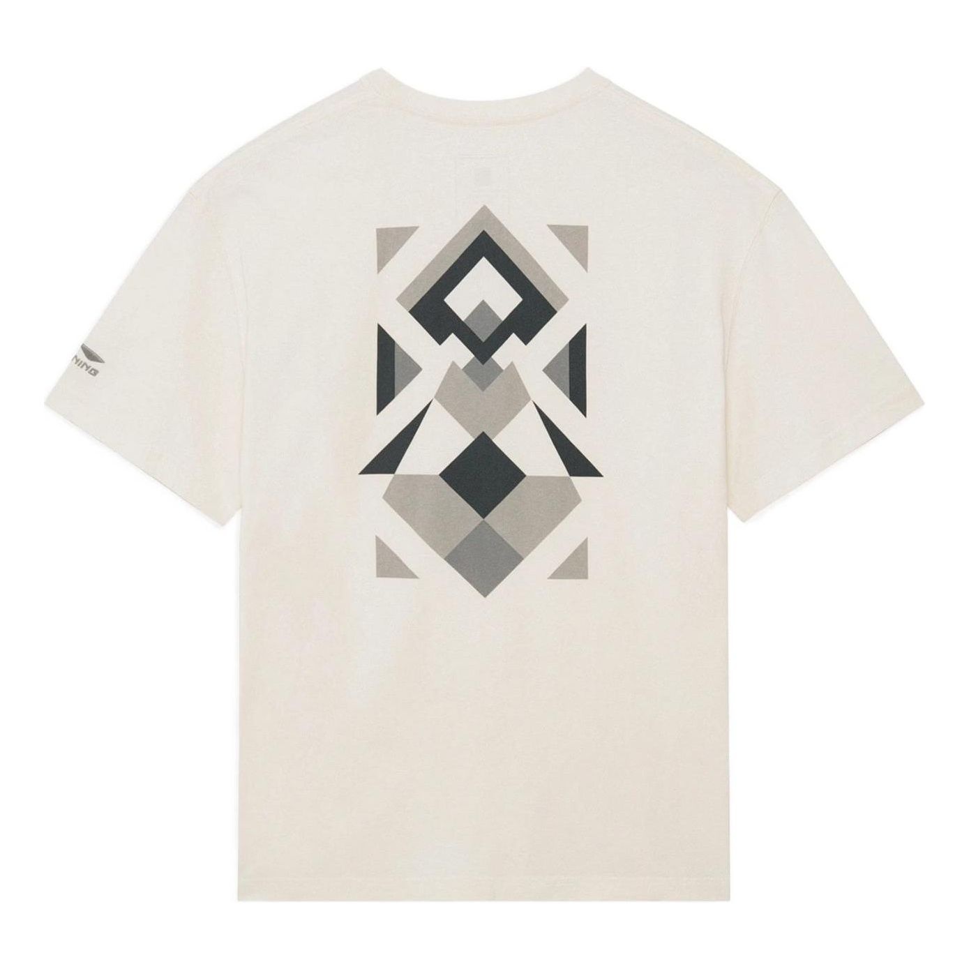 Li-Ning Geometry Graphic Pocket T-shirt 'Beige' AHSS161-3 - 2