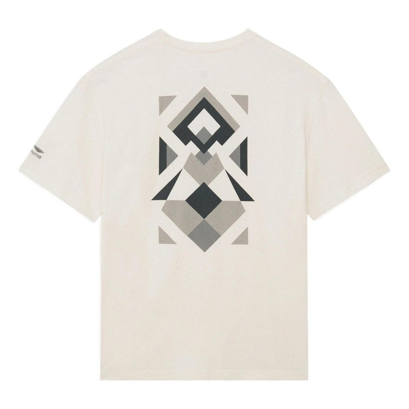 Li-Ning Li-Ning Geometry Graphic Pocket T-shirt 'Beige' AHSS161-3 outlook