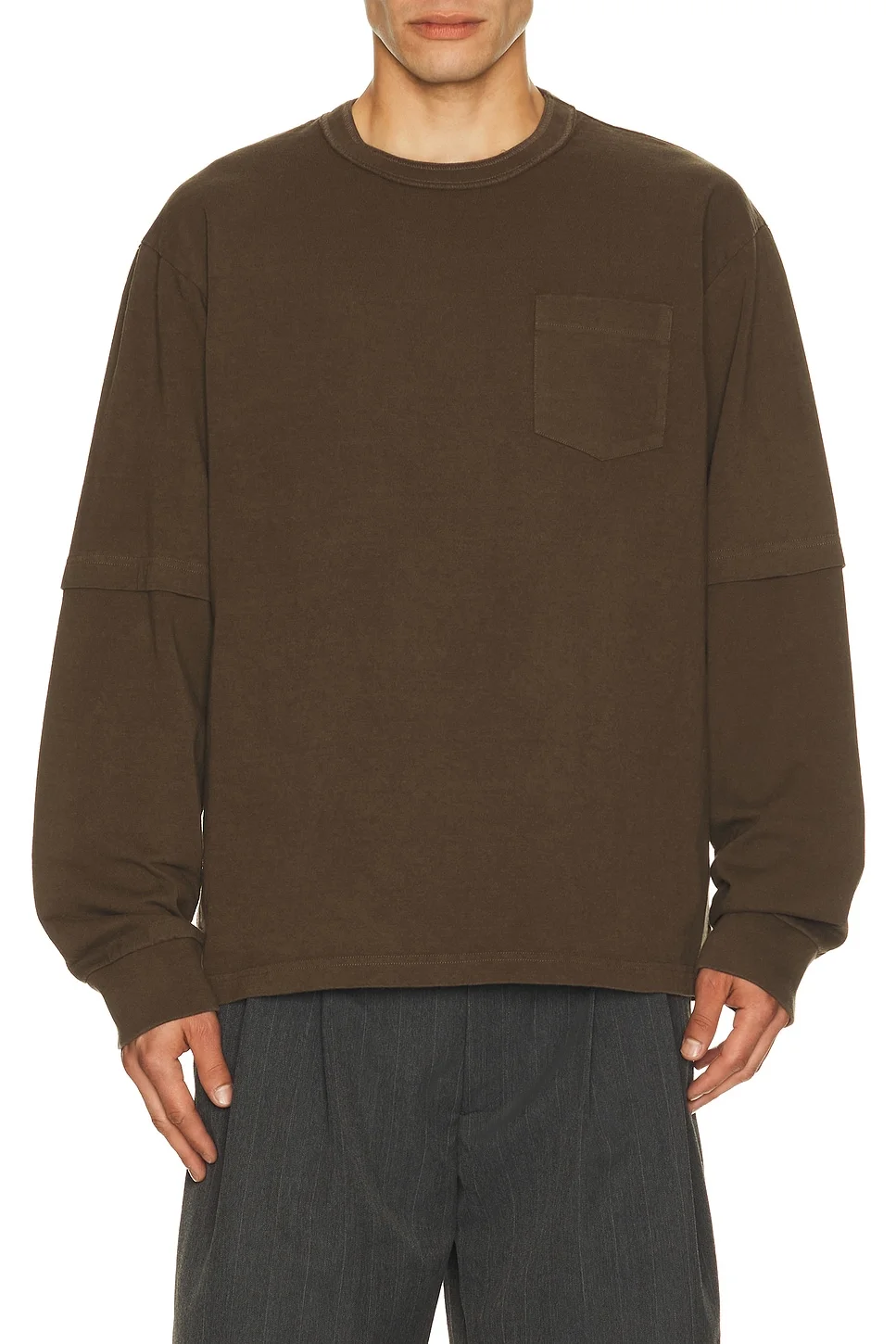 Cotton Jersey Long Sleeve T-shirt - 1