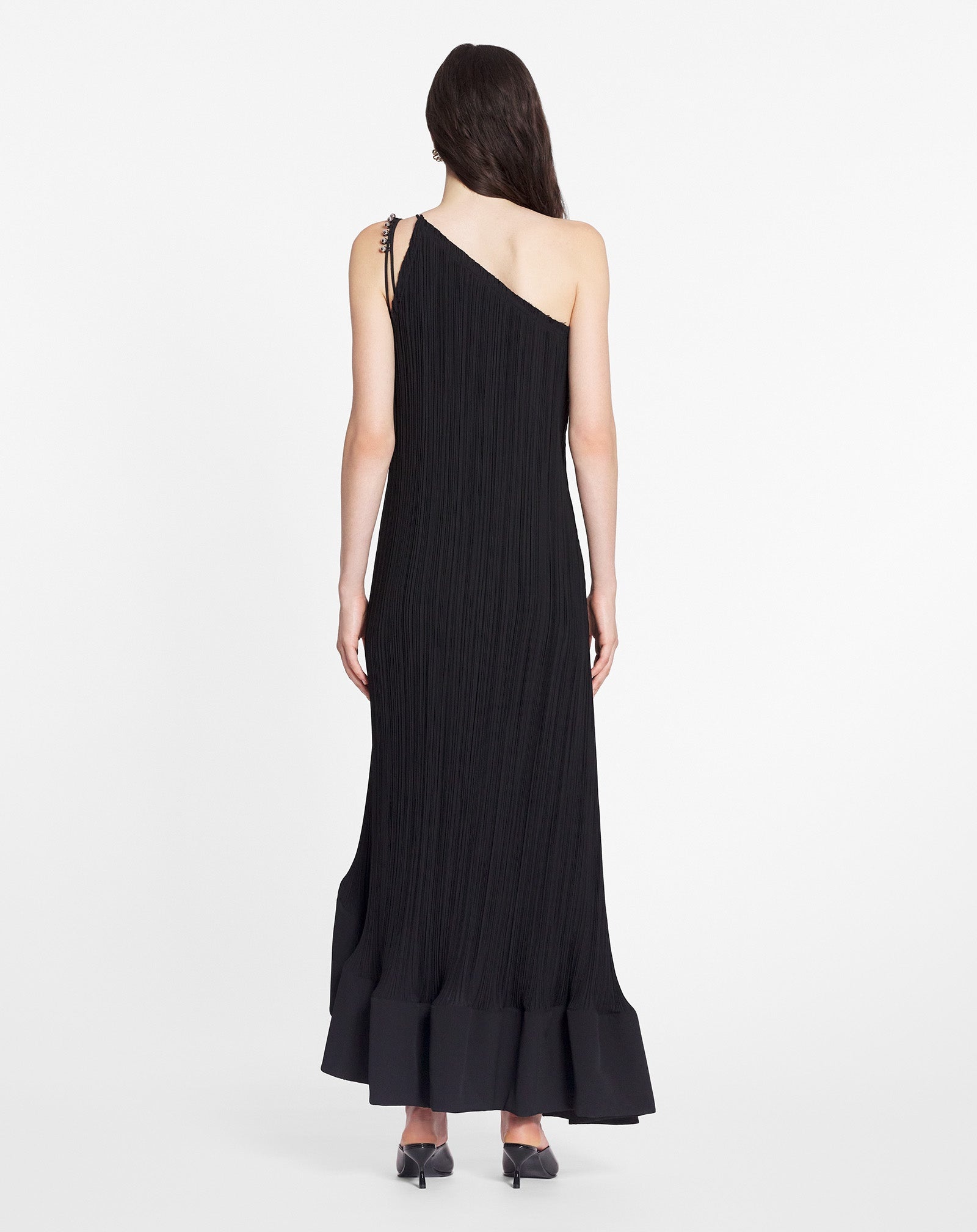 LONG ASYMMETRICAL PLEATED DRESS - 4