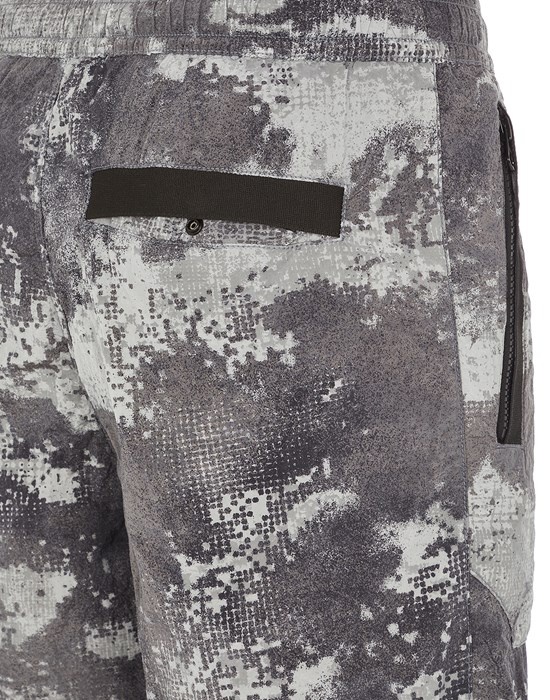 L20E1 DISSOLVING GRID CAMOUFLAGE ON ECONYL® REGENERATED NYLON GRAY - 4