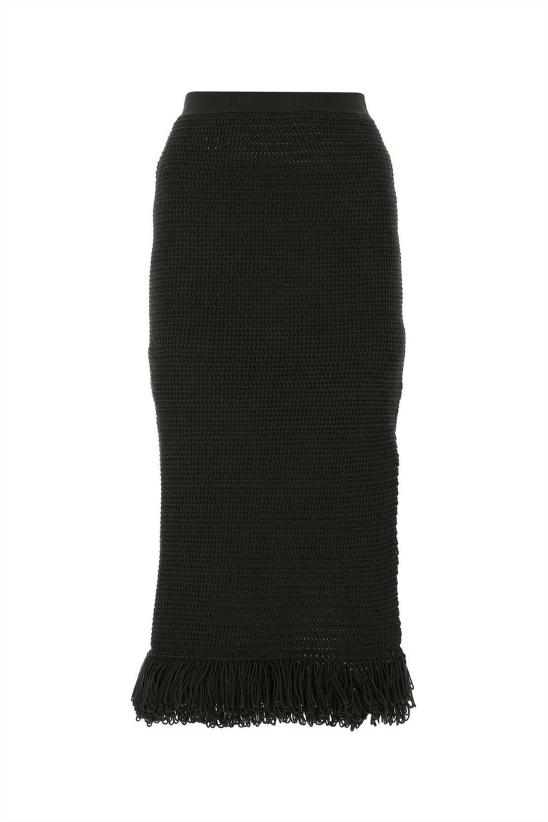 Bottega Veneta Women Dark Brown Cotton Skirt - 1