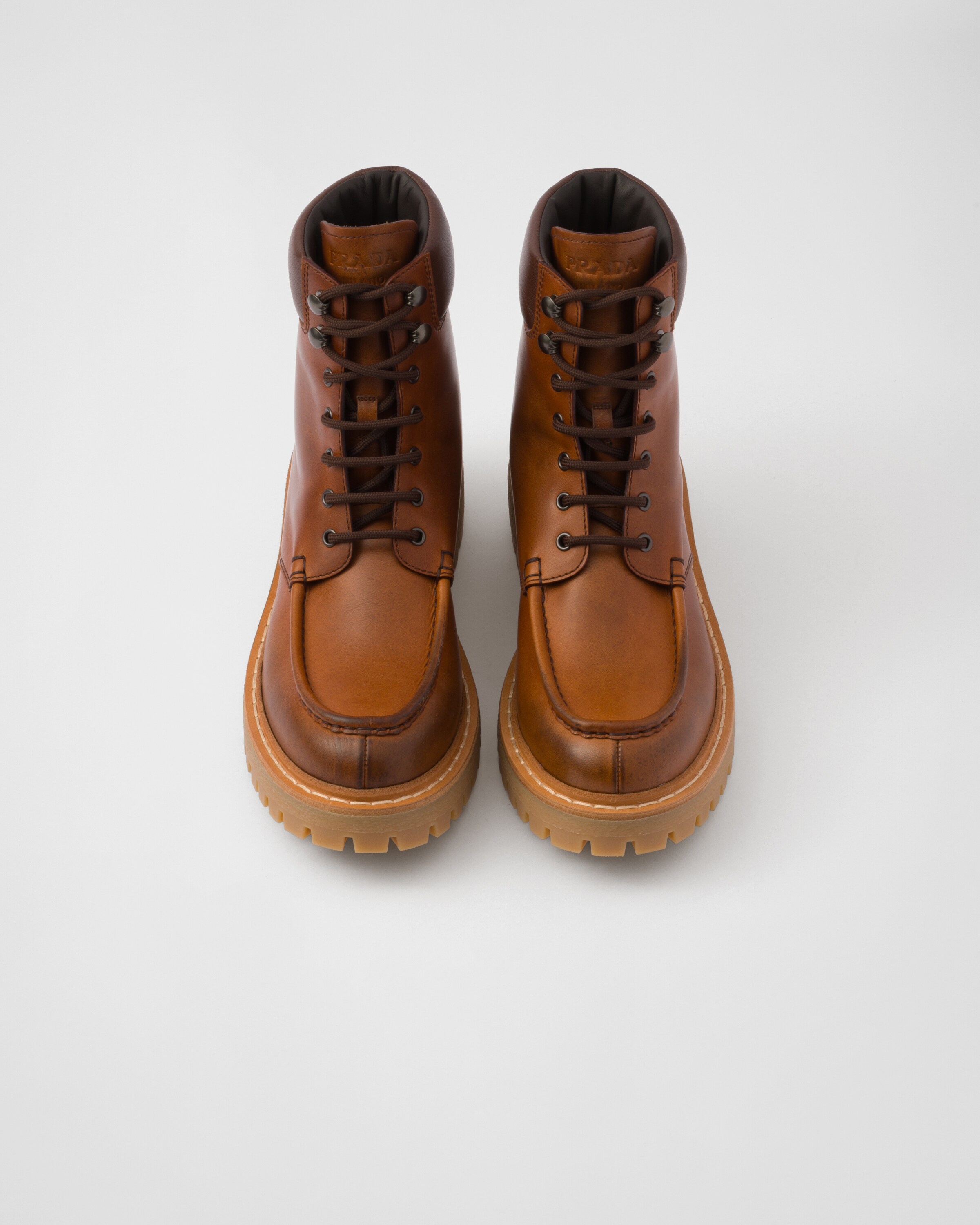 Leather lace-up boots - 3