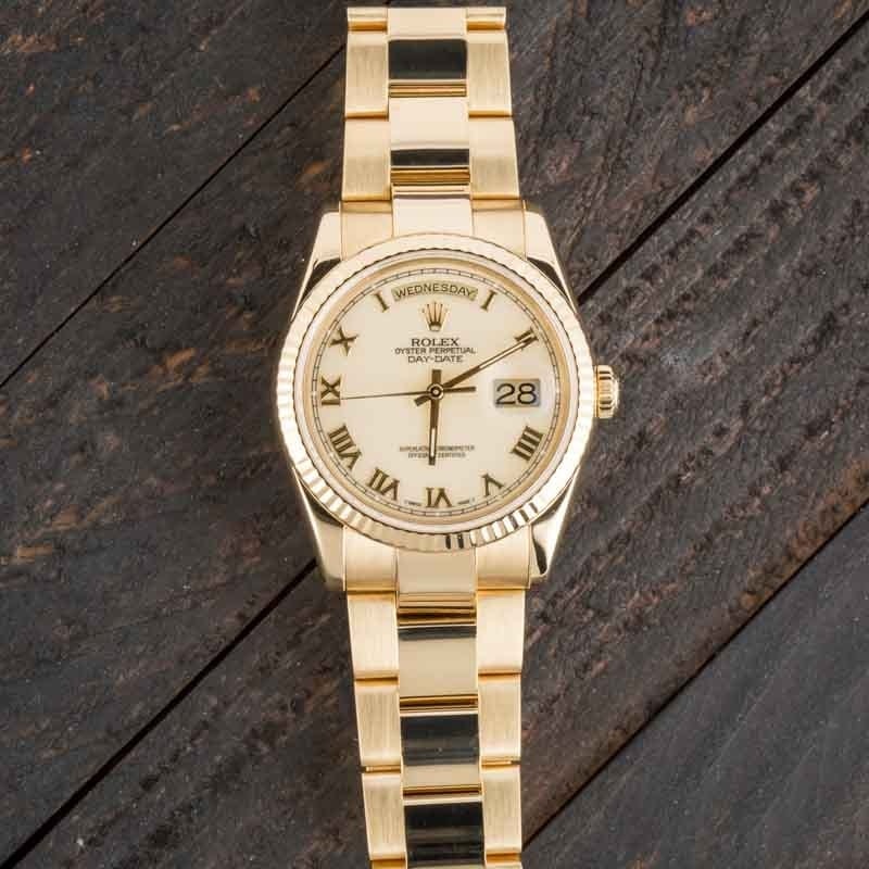 Rolex Day-Date 118238 Ivory Roman Dial - 5