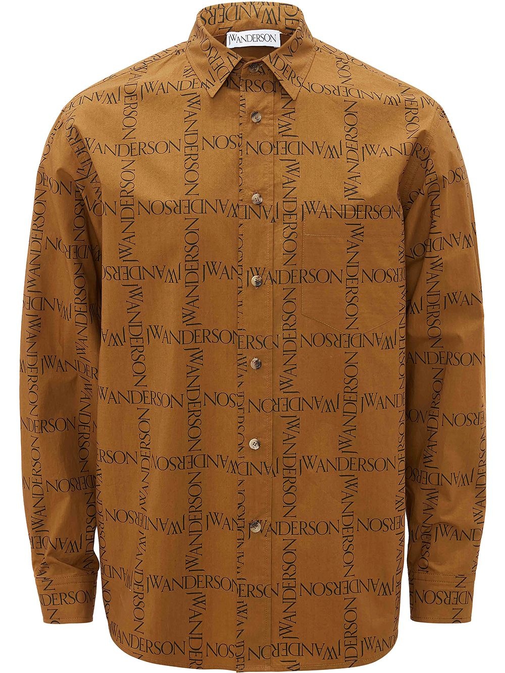 logo grid pattern shirt - 1