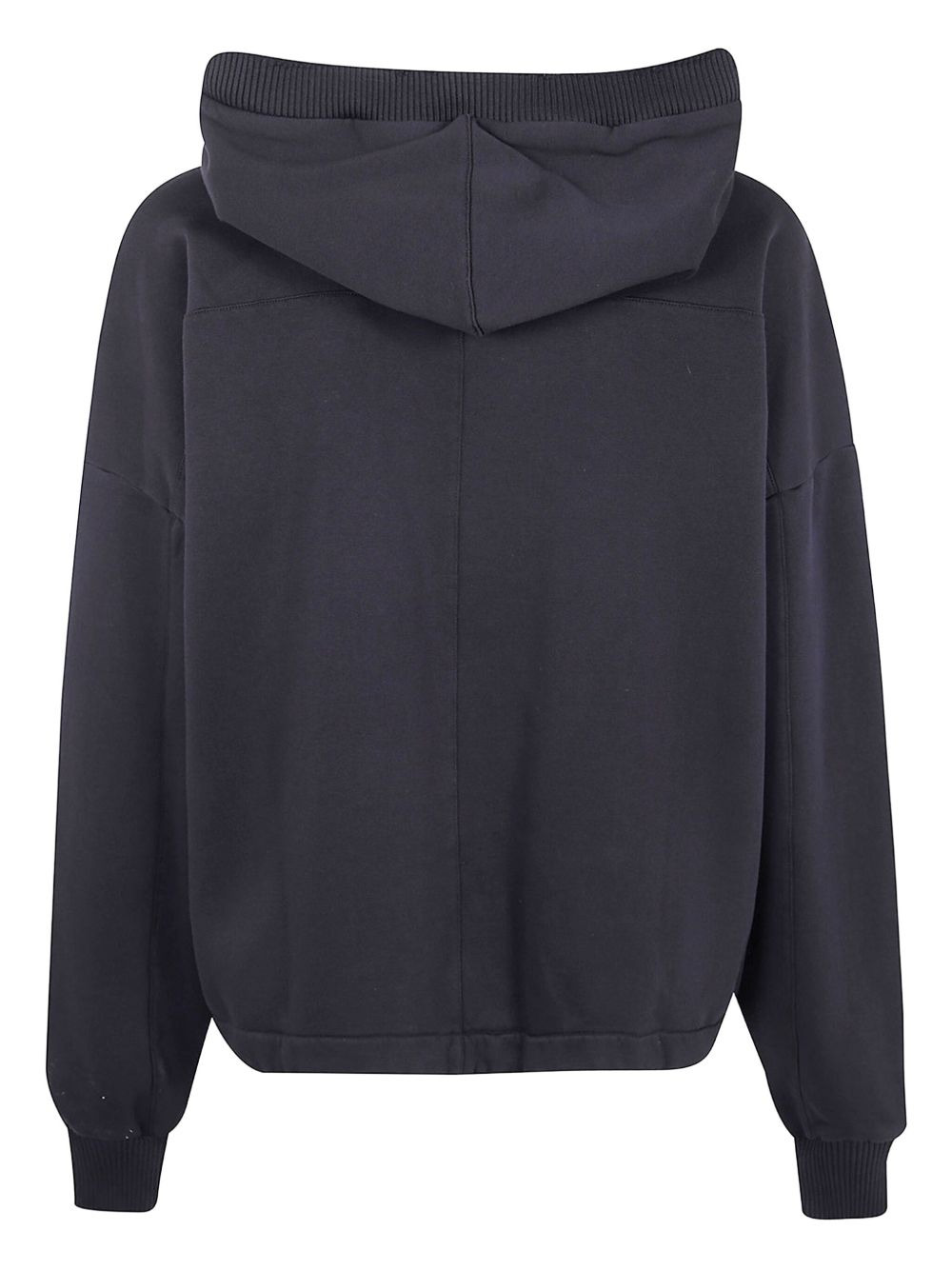 ribbed-trim long-sleeve hoodie - 2