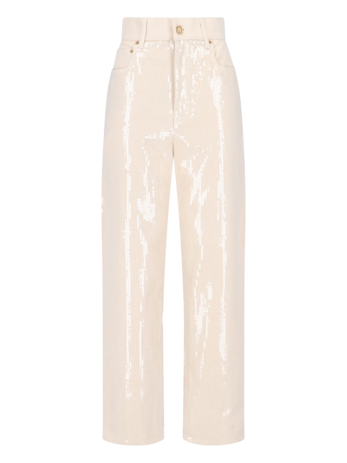WIDE JEANS WITH SEQUINS - 1