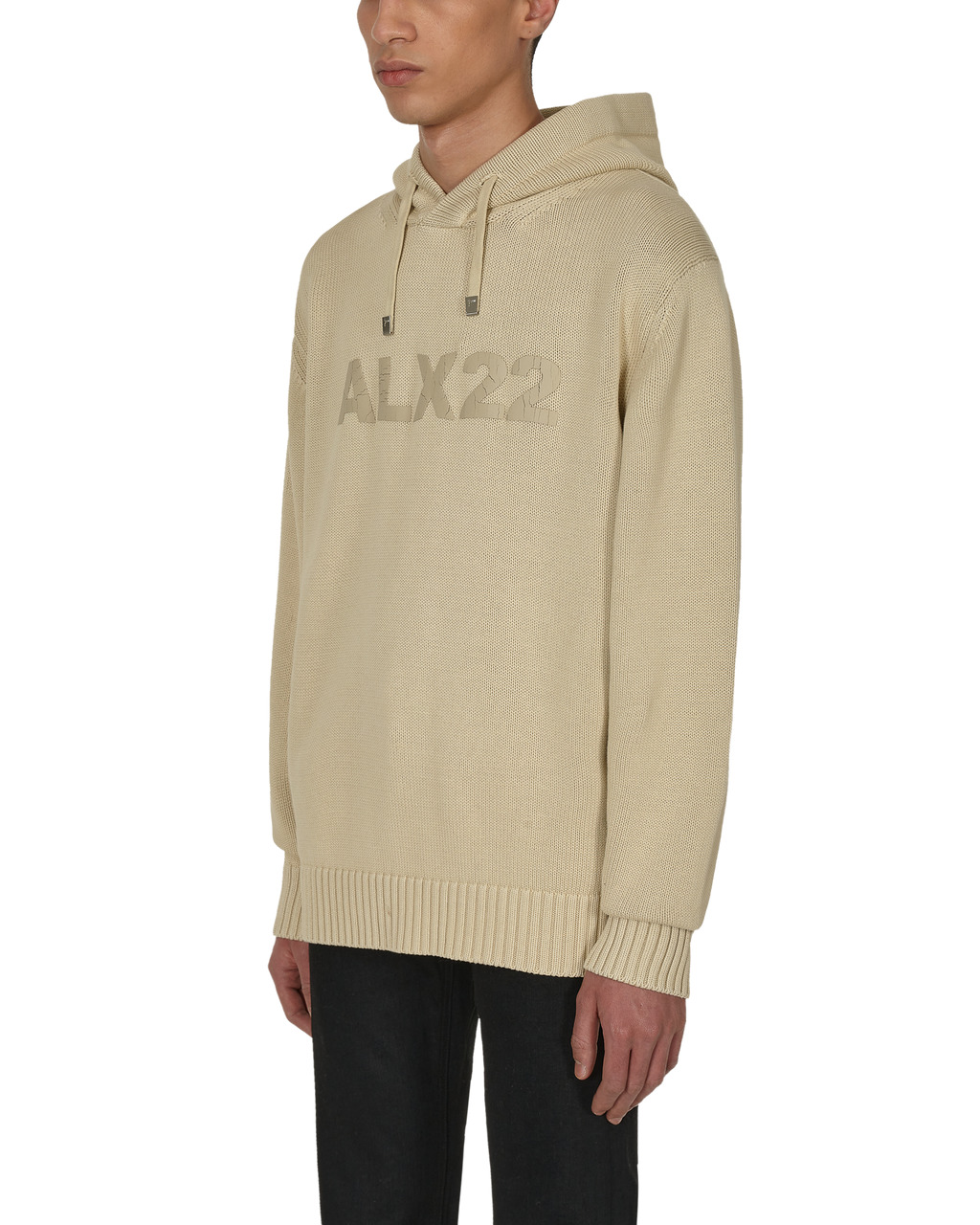 TREATED LOGO KNIT HOODED SWEATER - 3