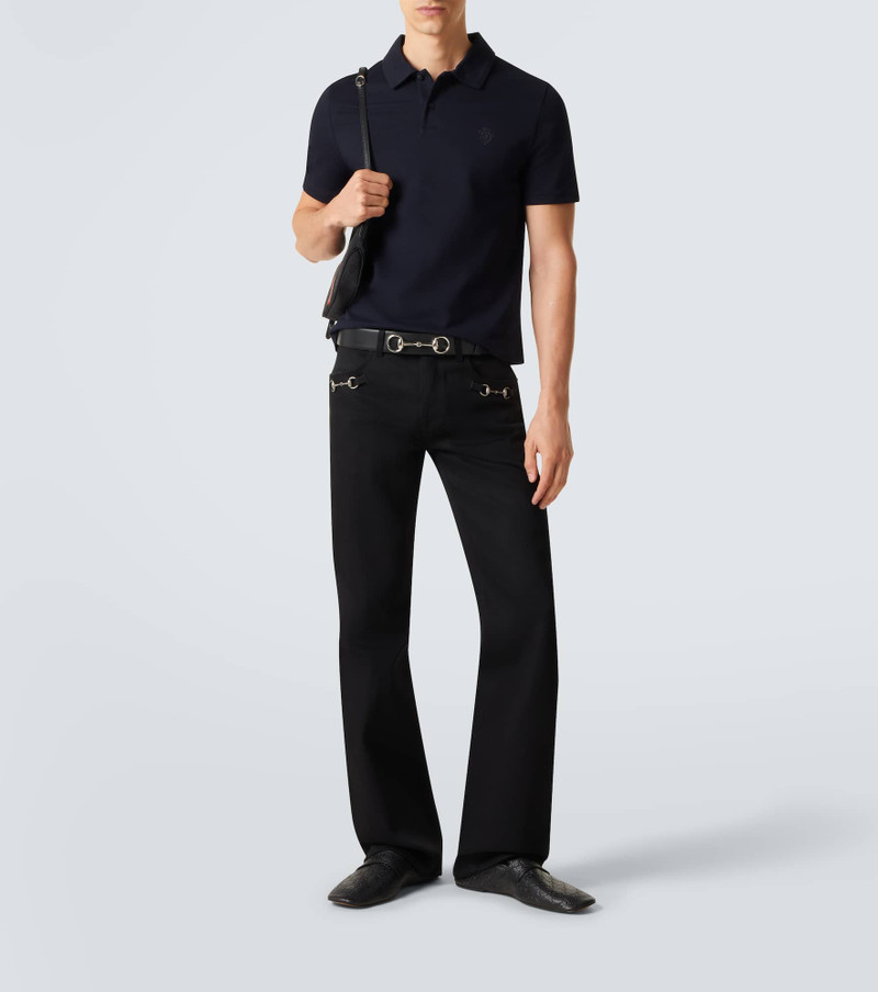 GUCCI Logo cotton piqué polo shirt outlook