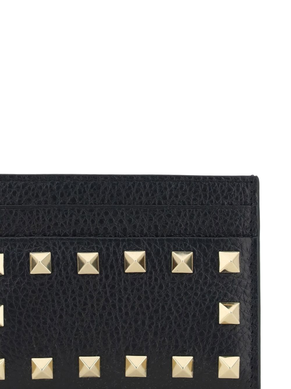 Rockstud leather card case - 2
