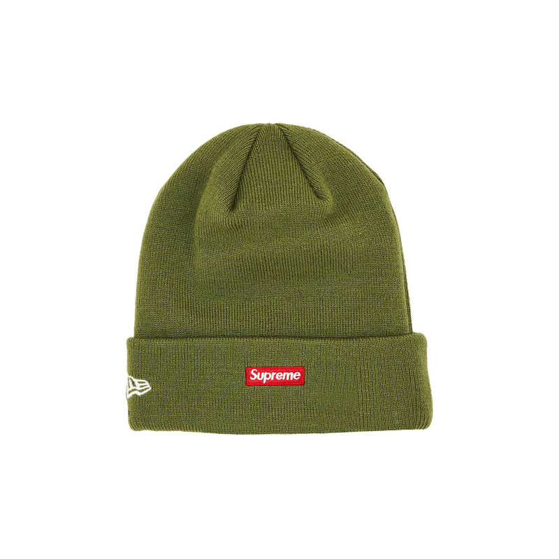Supreme Supreme x New Era Varsity Beanie 'Olive' outlook