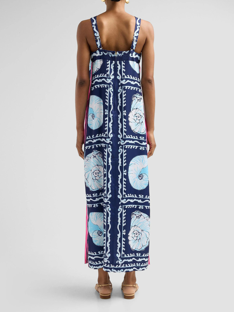 Women's Casandra Seashell-Print Maxi Dress - Low Tide Navy 4