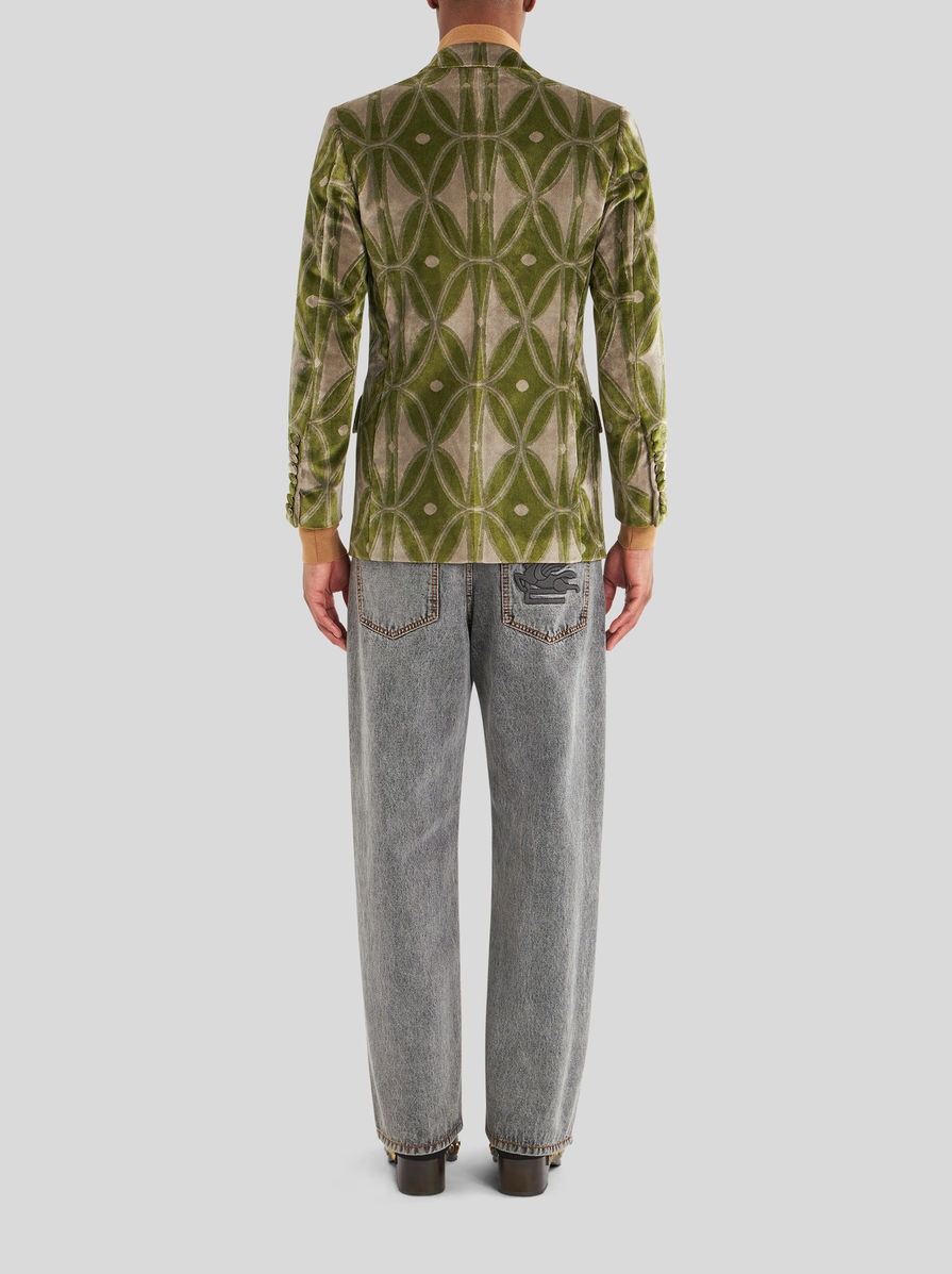 DOUBLE-BREASTED JACQUARD JACKET - 4
