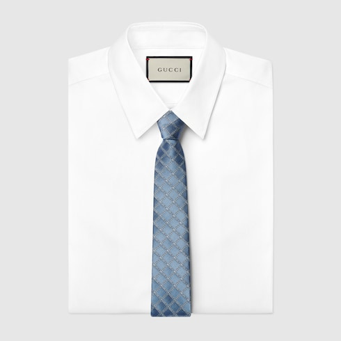 Gucci logo silk jacquard tie - 2