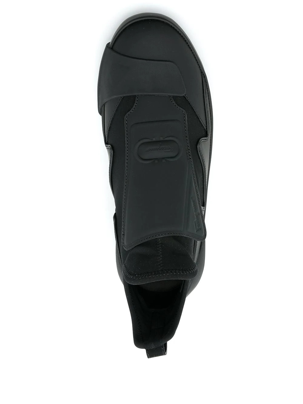 leather sock style sneakers - 4