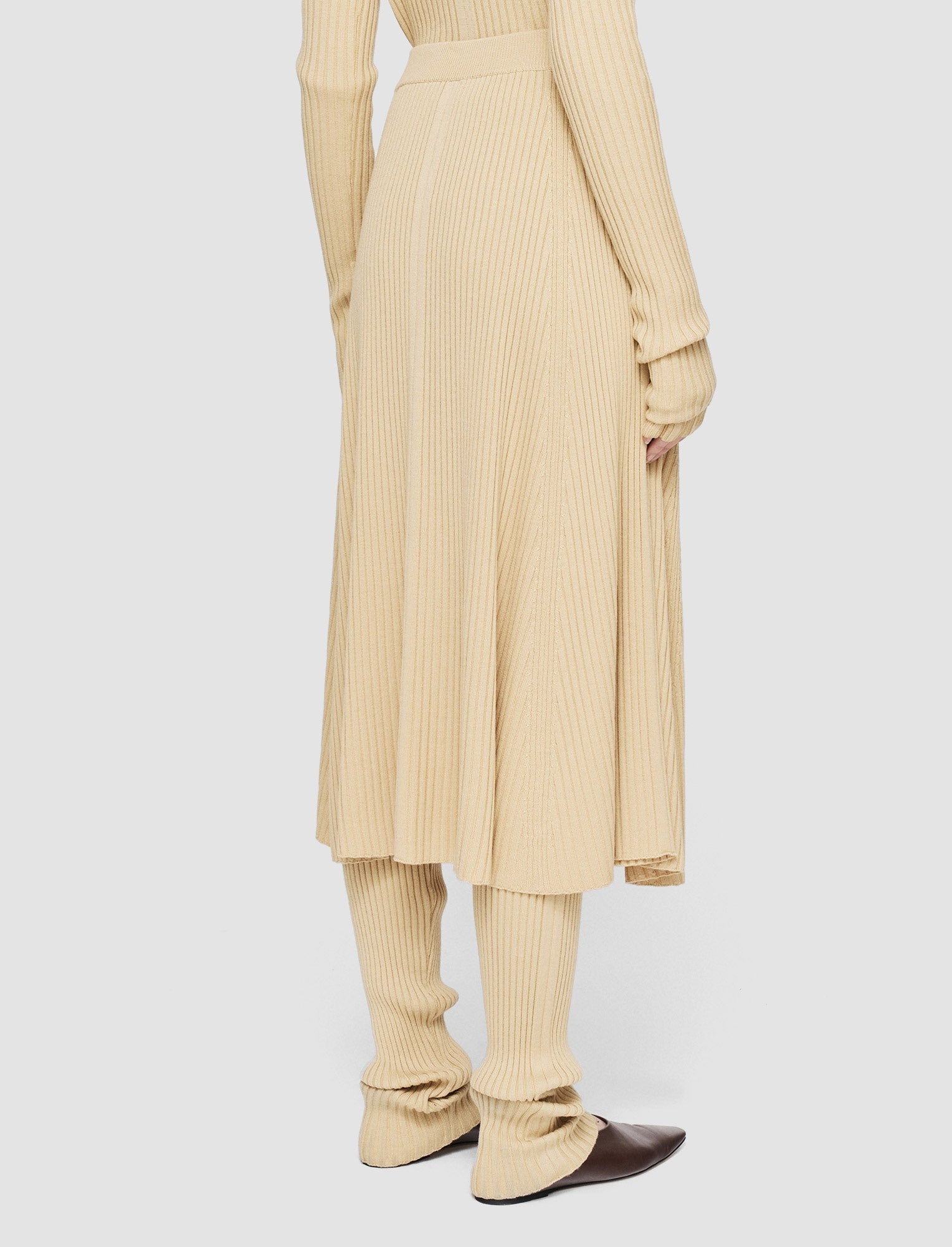 Merino Silk Rib Skirt - 3