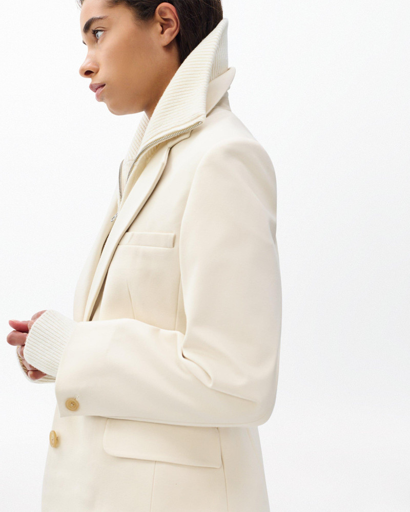 Frank Mixed-Media Blazer Refine Knit 4