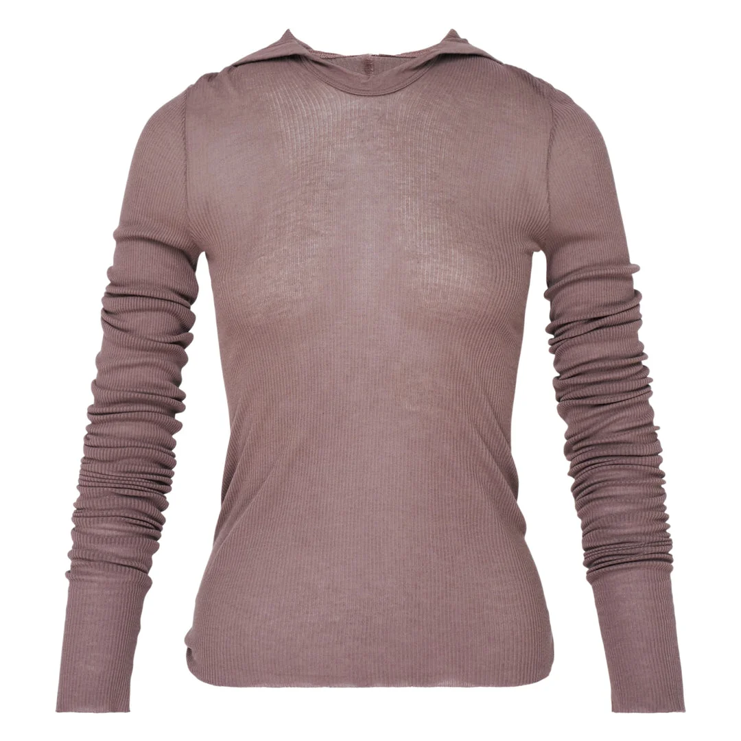 Cropped Hooded Long Sleeve Tee - 1