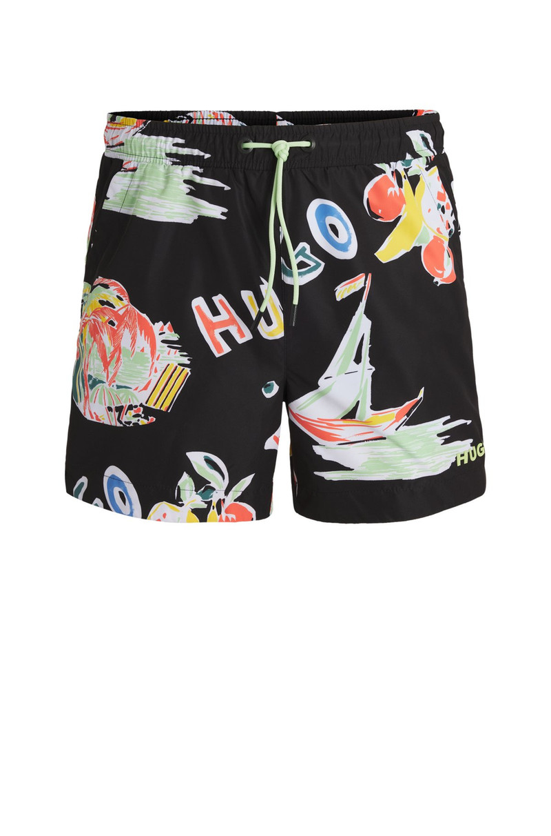 FULLY LINED SWIM SHORTS WITH SEASONAL PRINT 1