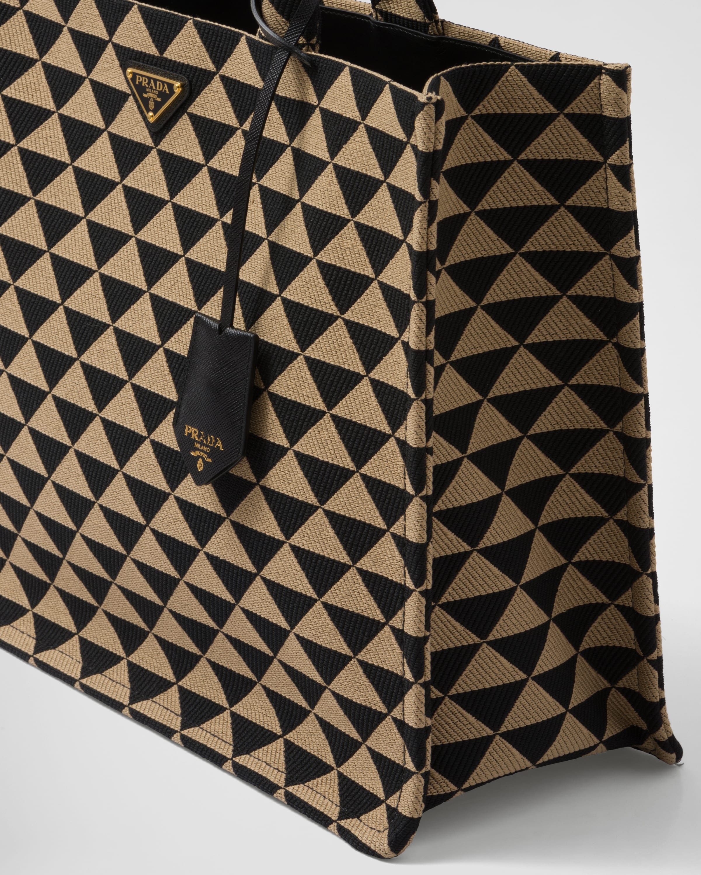 Prada Symbole embroidered fabric tote bag - 6
