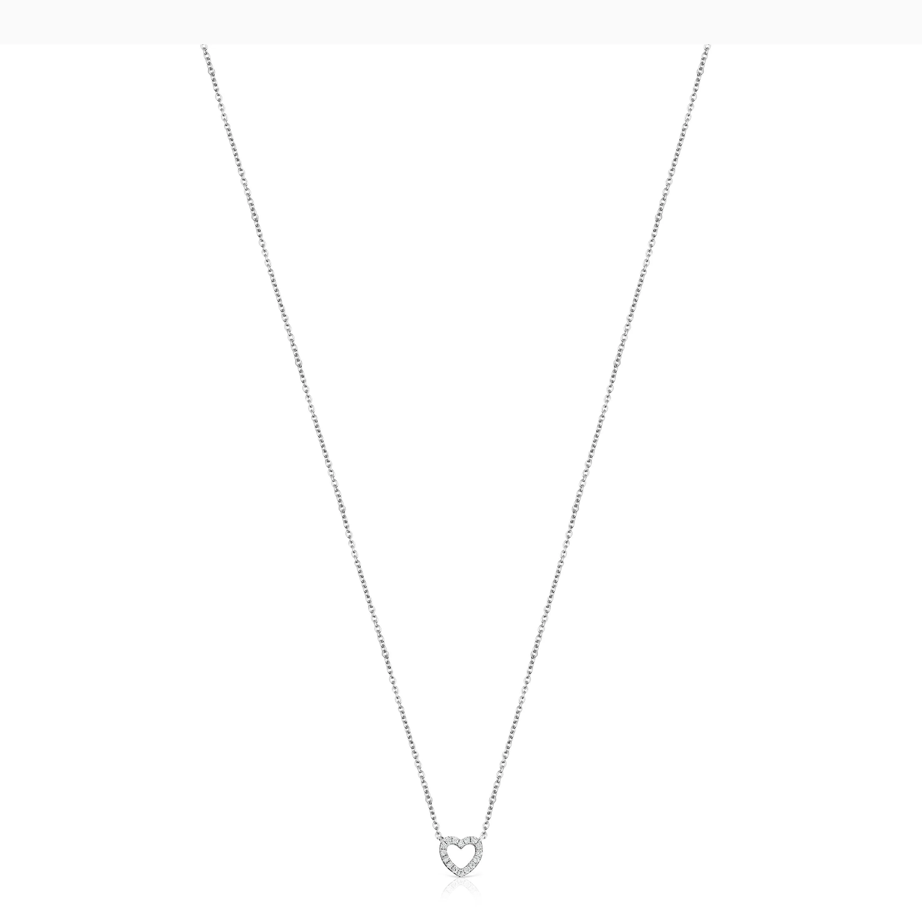 18K white gold Les Classiques heart Necklace with Diamonds - 1