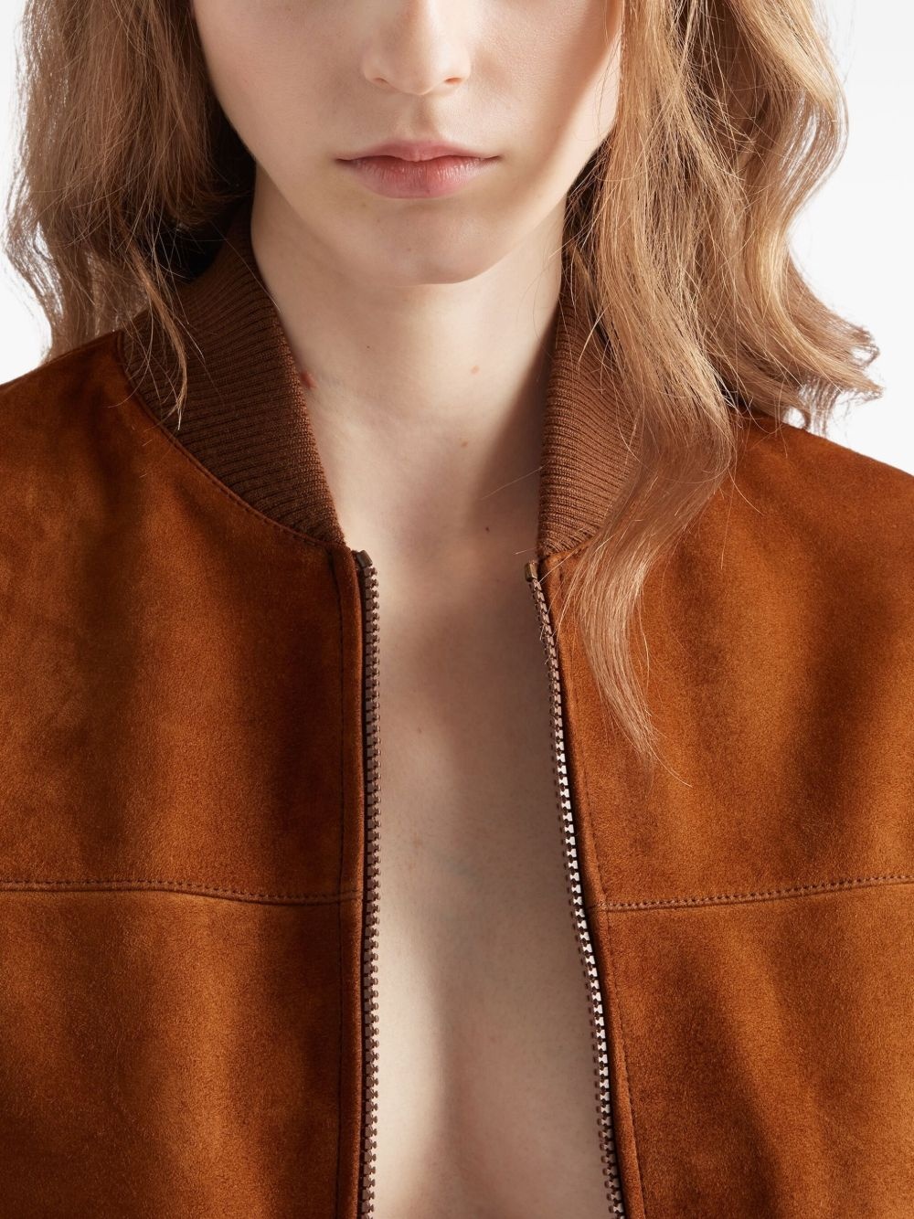 suede blouson jacket - 4