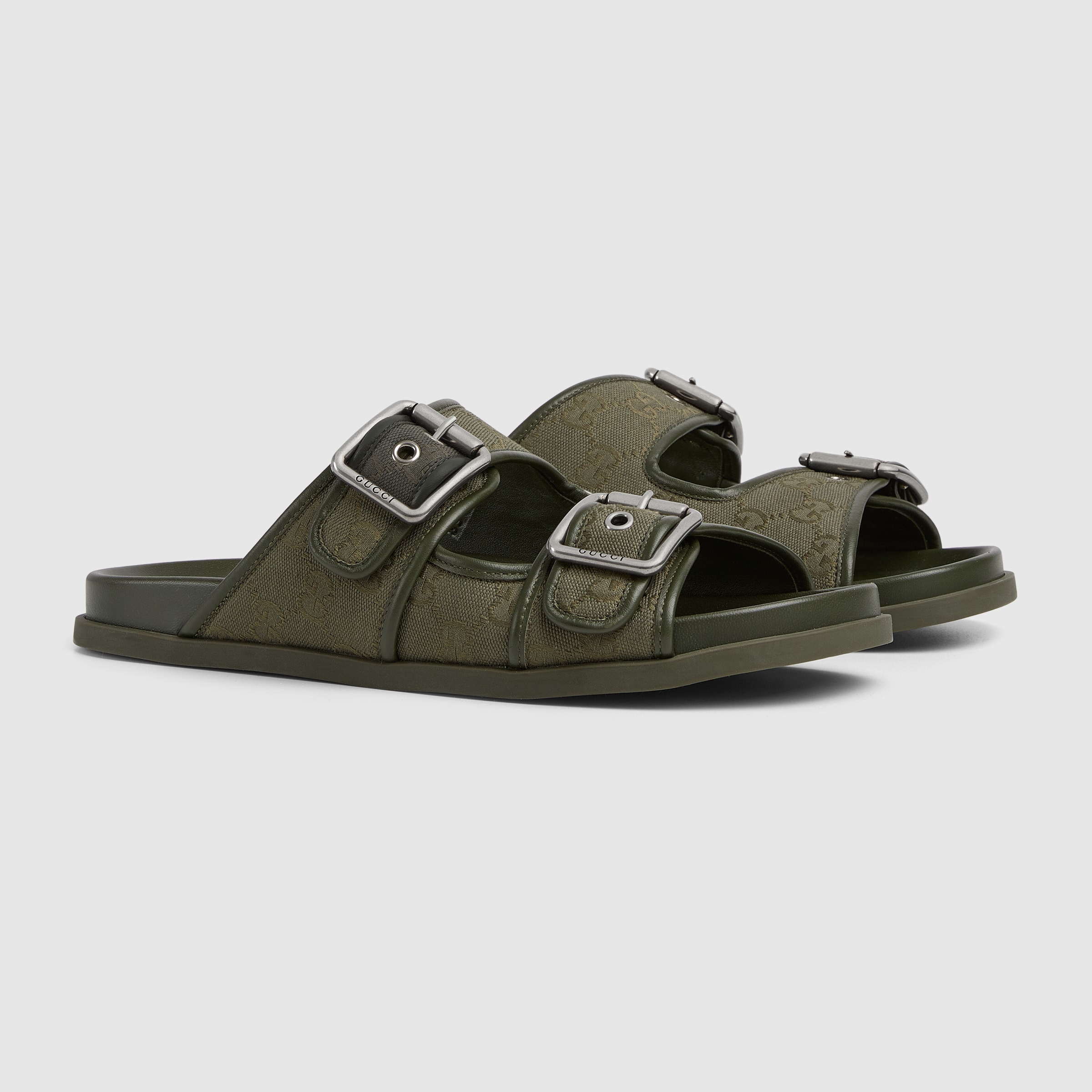 Men's slide sandal with buckles - 2