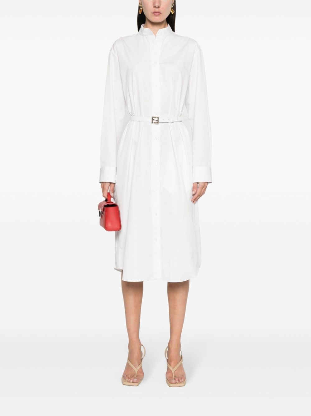 belted shirt dress - 2