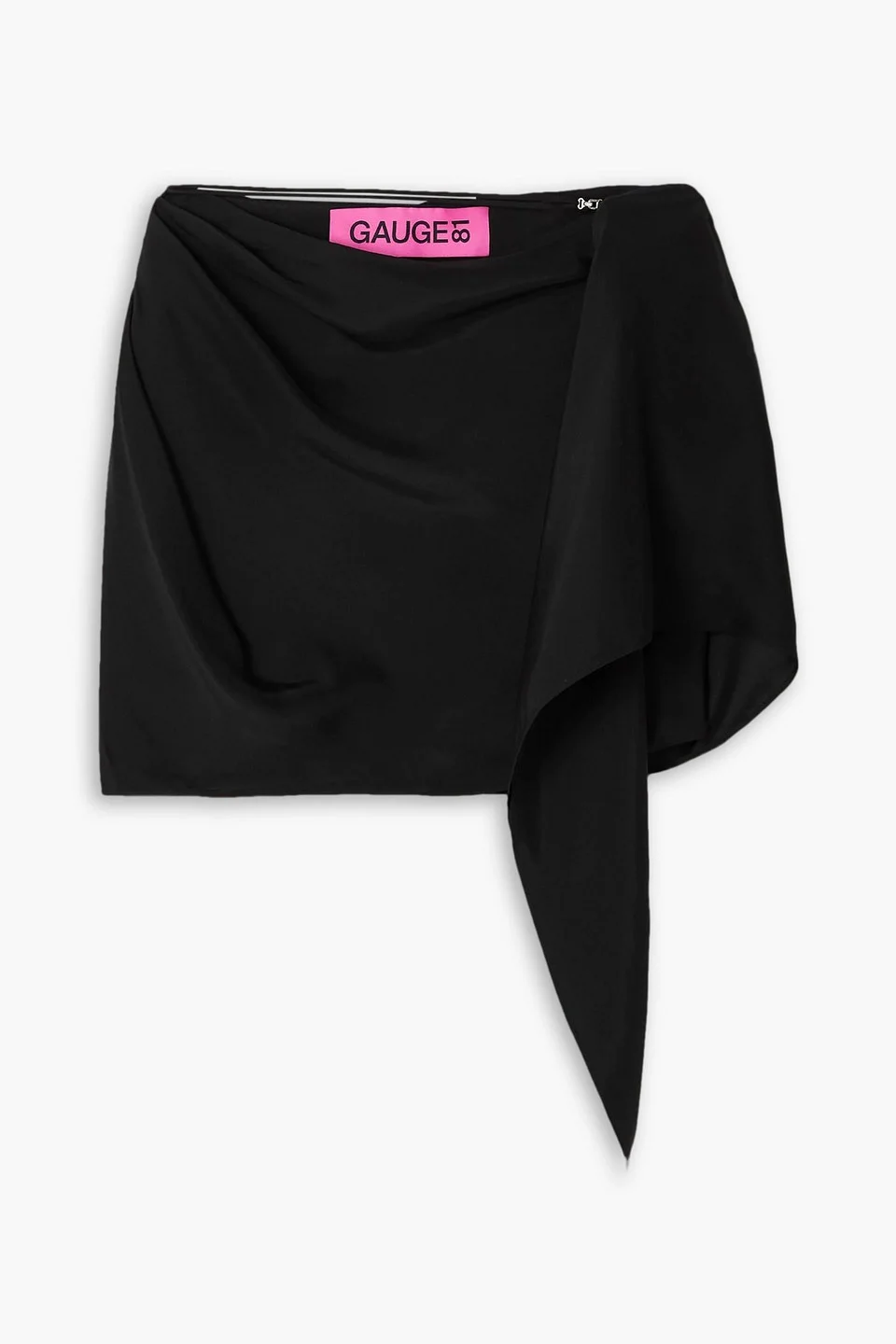 Himeji draped silk-satin mini skirt - 1