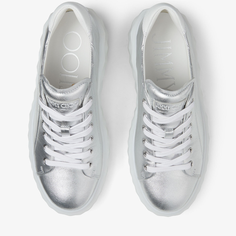 Diamond Light Maxi/F
Silver Metallic Nappa Low-Top Trainers with Platform Sole 5