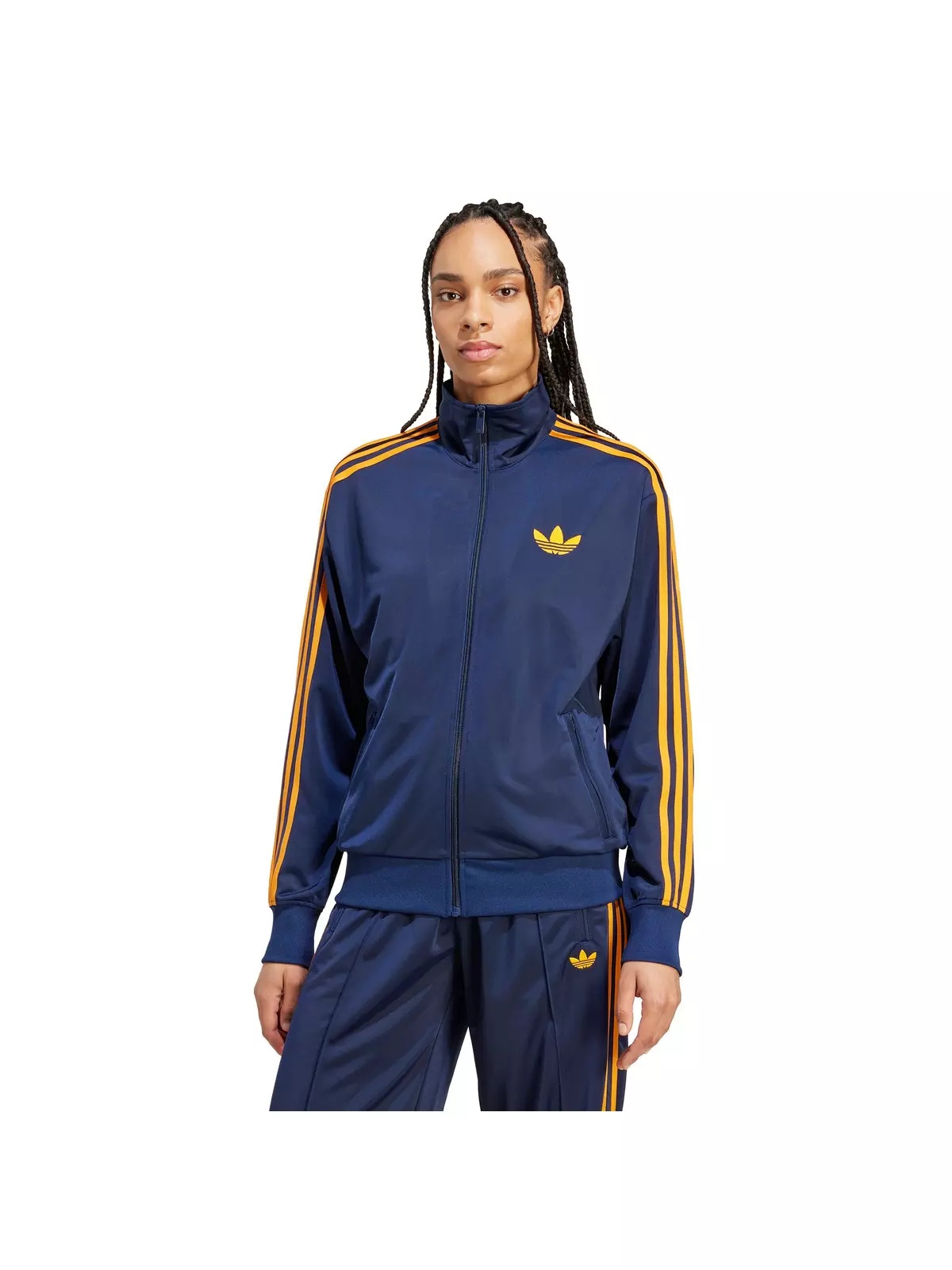 Originals Women's Adicolor Classic Firebird Loose Track Top -Navy/Orange - 1