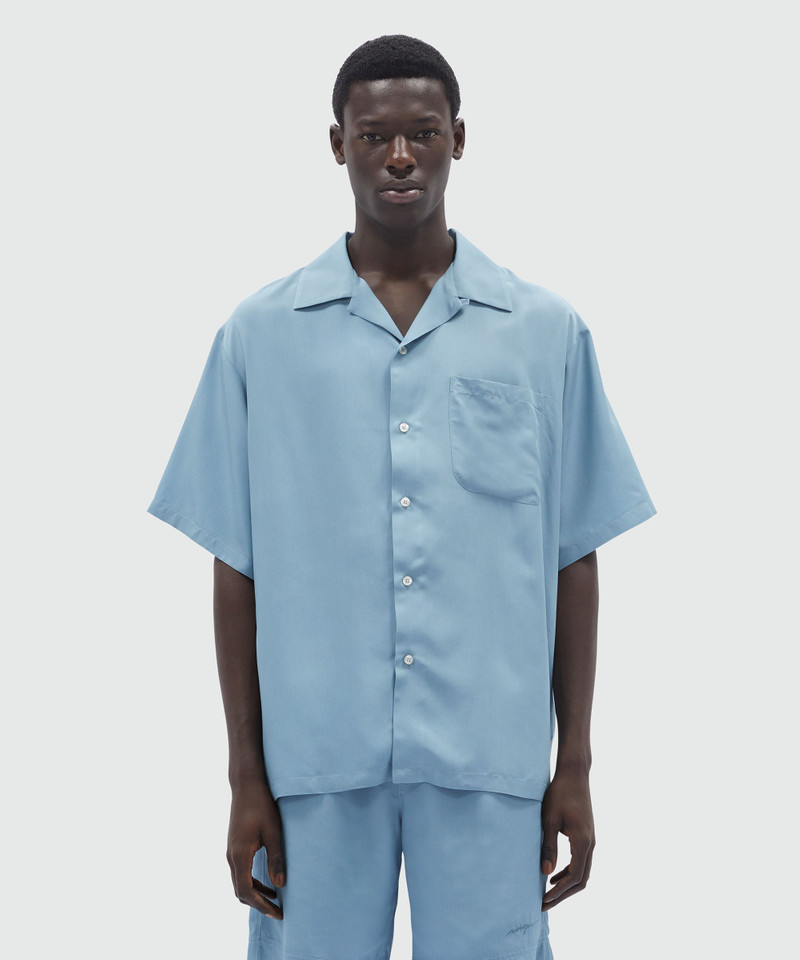 MSGM Shirt in powder blue fluid fabric outlook