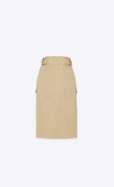 SAINT LAURENT saharienne skirt in cotton outlook
