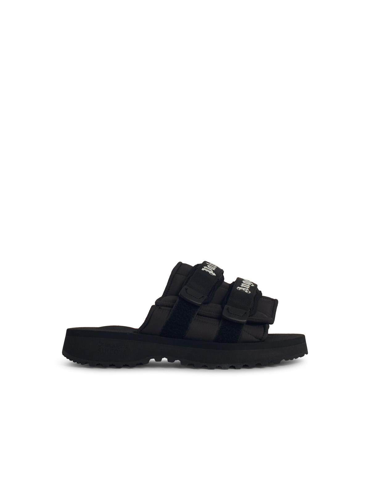 Palm Angels 'Moto-P' Black Synthetic Fibre Sandals Men - 1