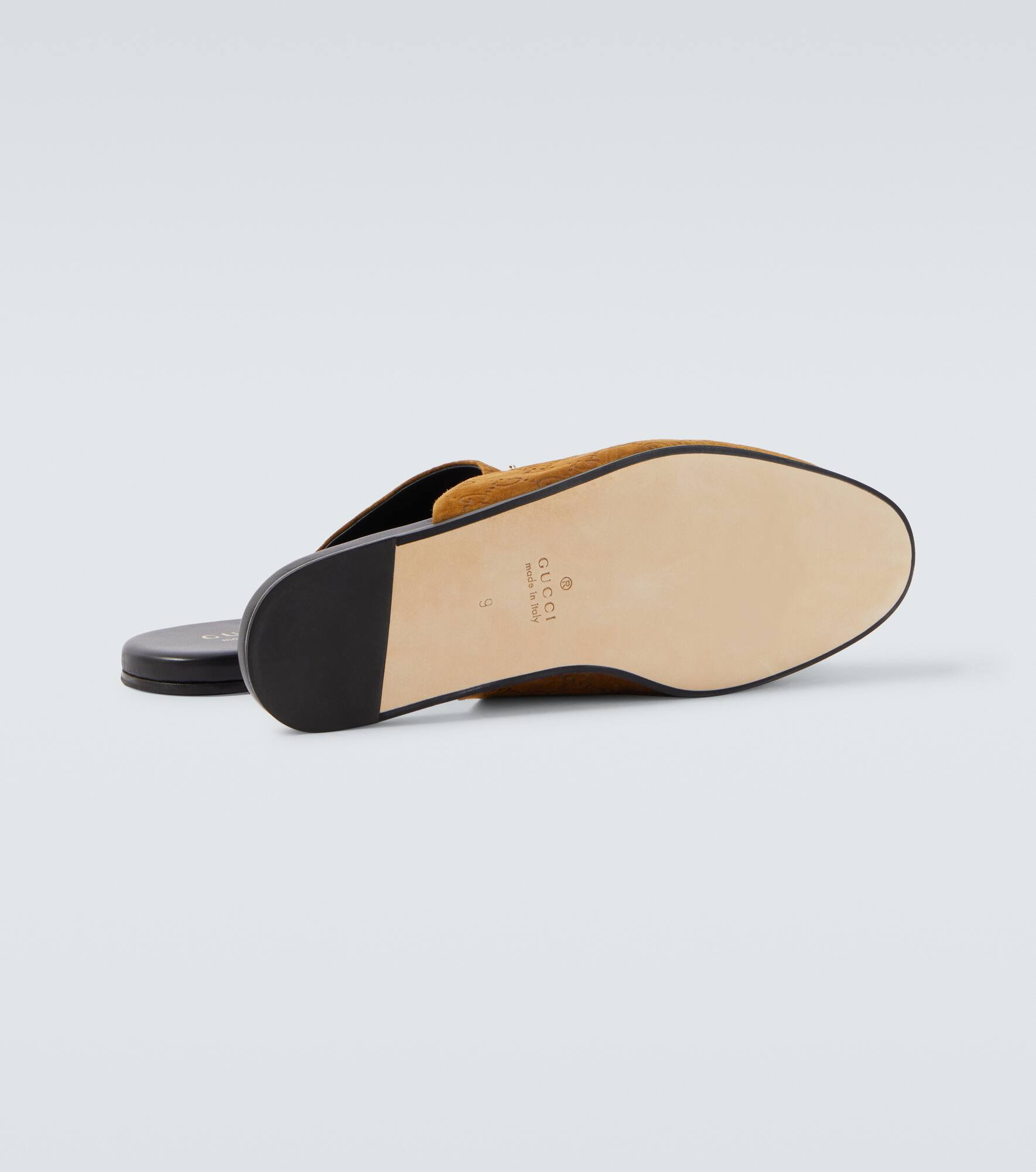GG Horsebit suede mules - 7