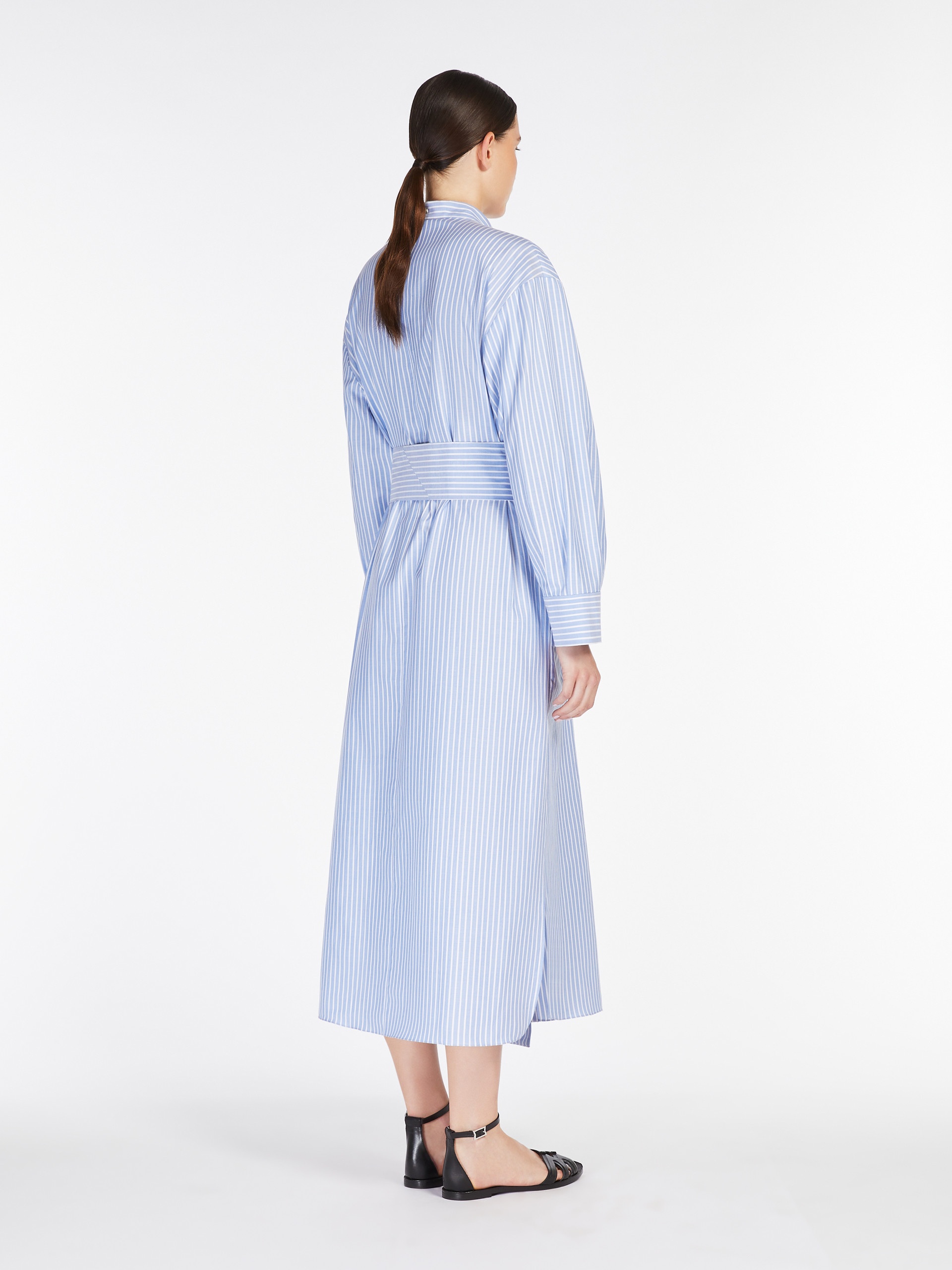CELESTE Cotton Oxford cloth shirt dress - 4