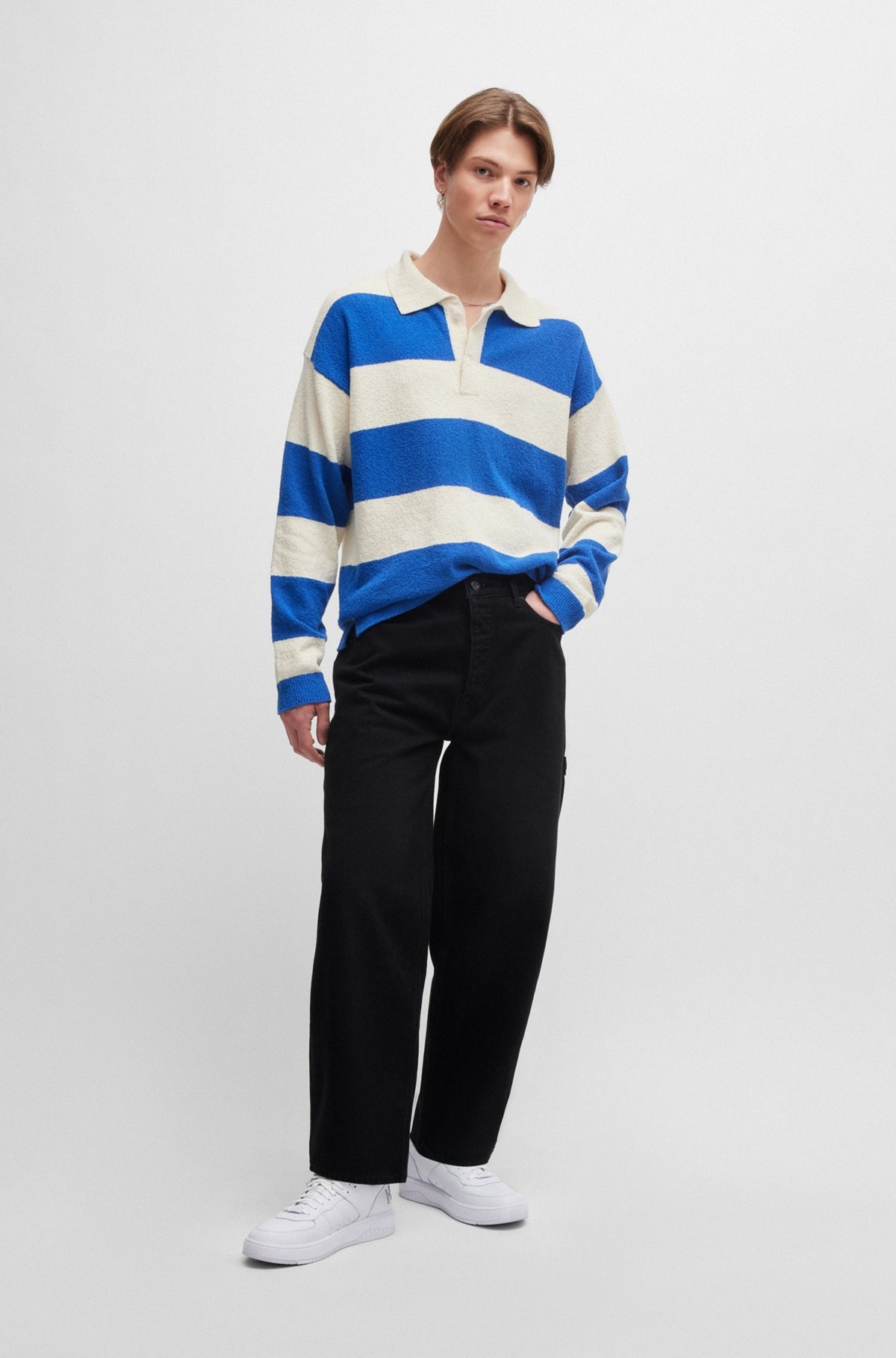 BAGGY-FIT JEANS IN COTTON DENIM - 3