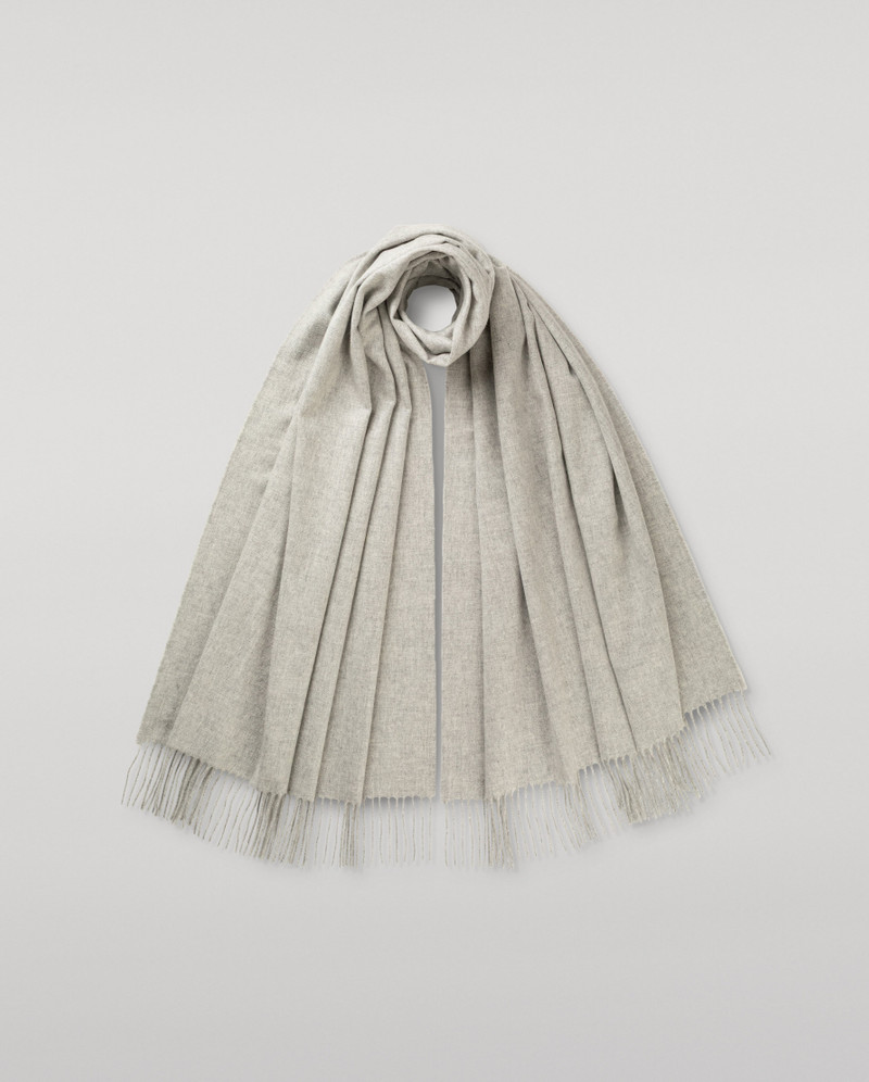 Silver Grey Cashmere Stole 1
