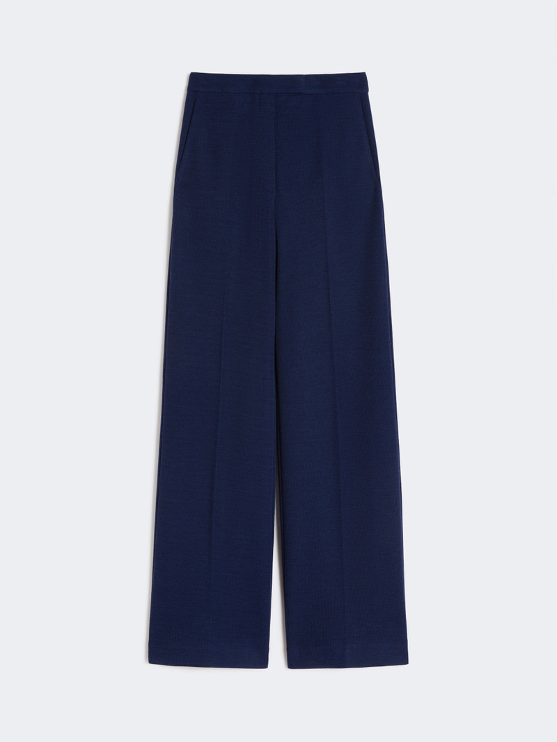 ATTINIA Wool piqué trousers - CHINA BLUE 1