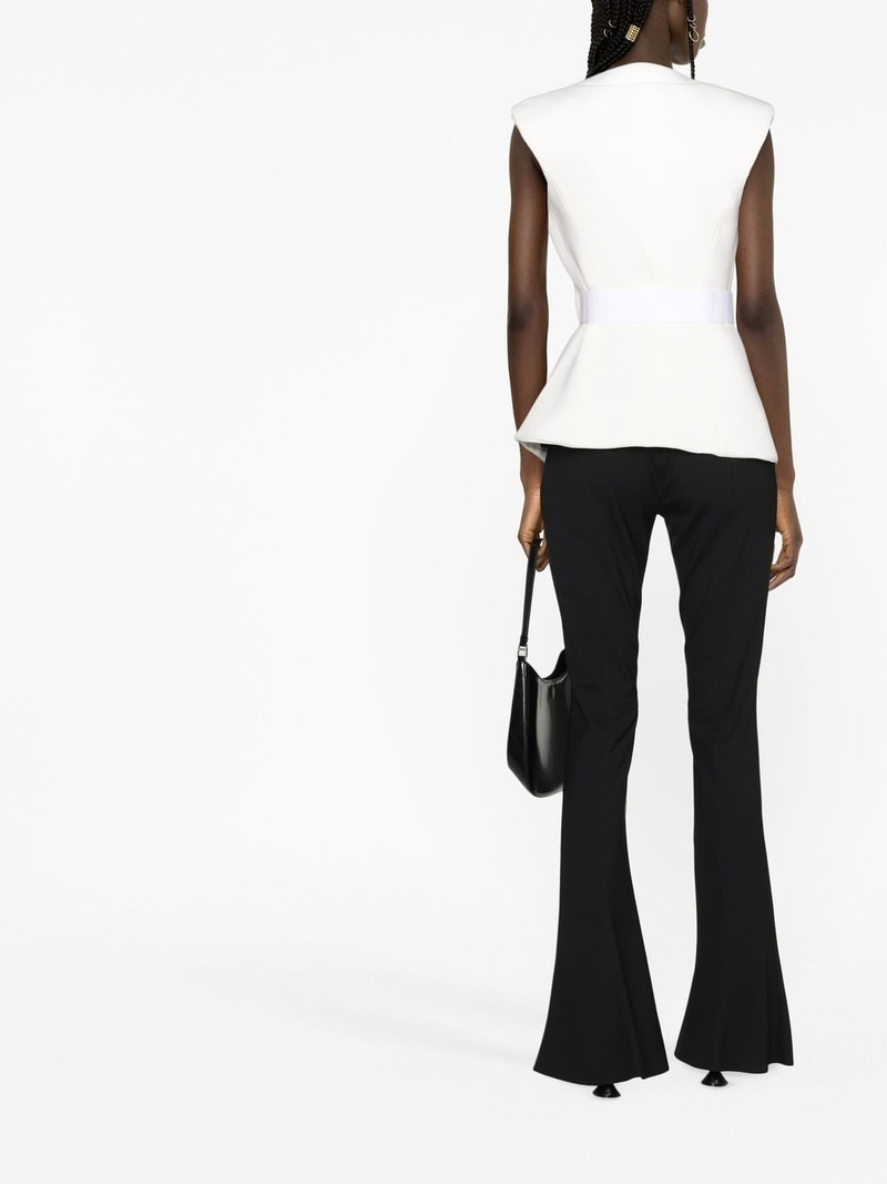 padded-shoulder belted vest 4