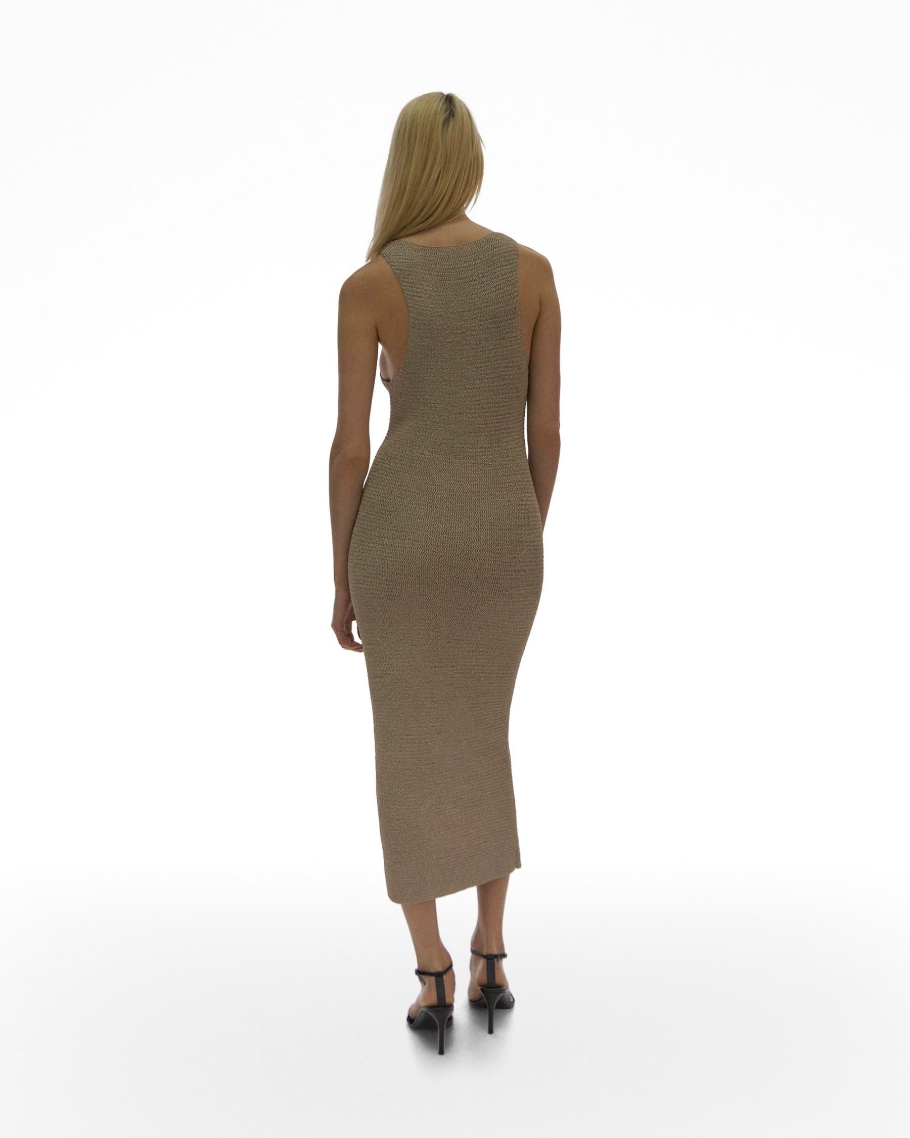 RIBBON KNIT TANK DRESS - 4
