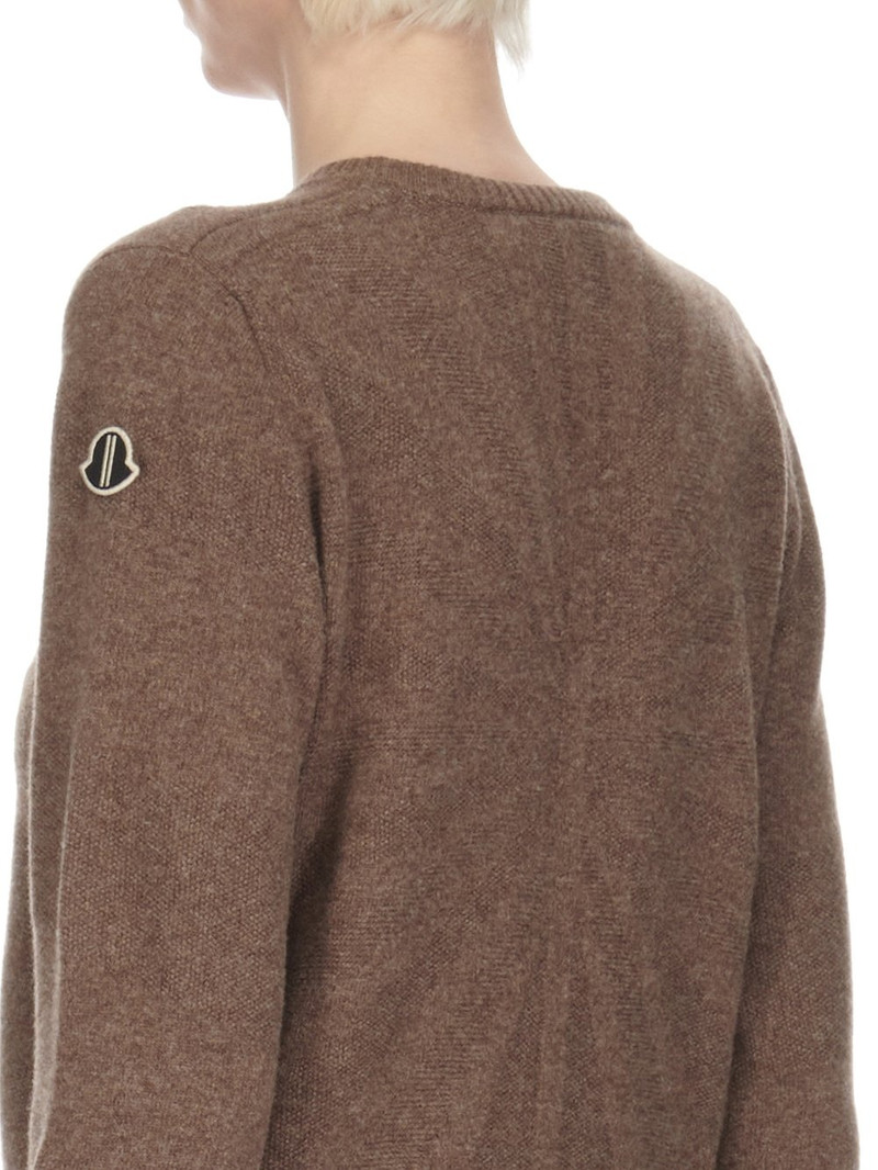 Moncler + Rick Owens Gray Biker Level Round Neck Sweater 5